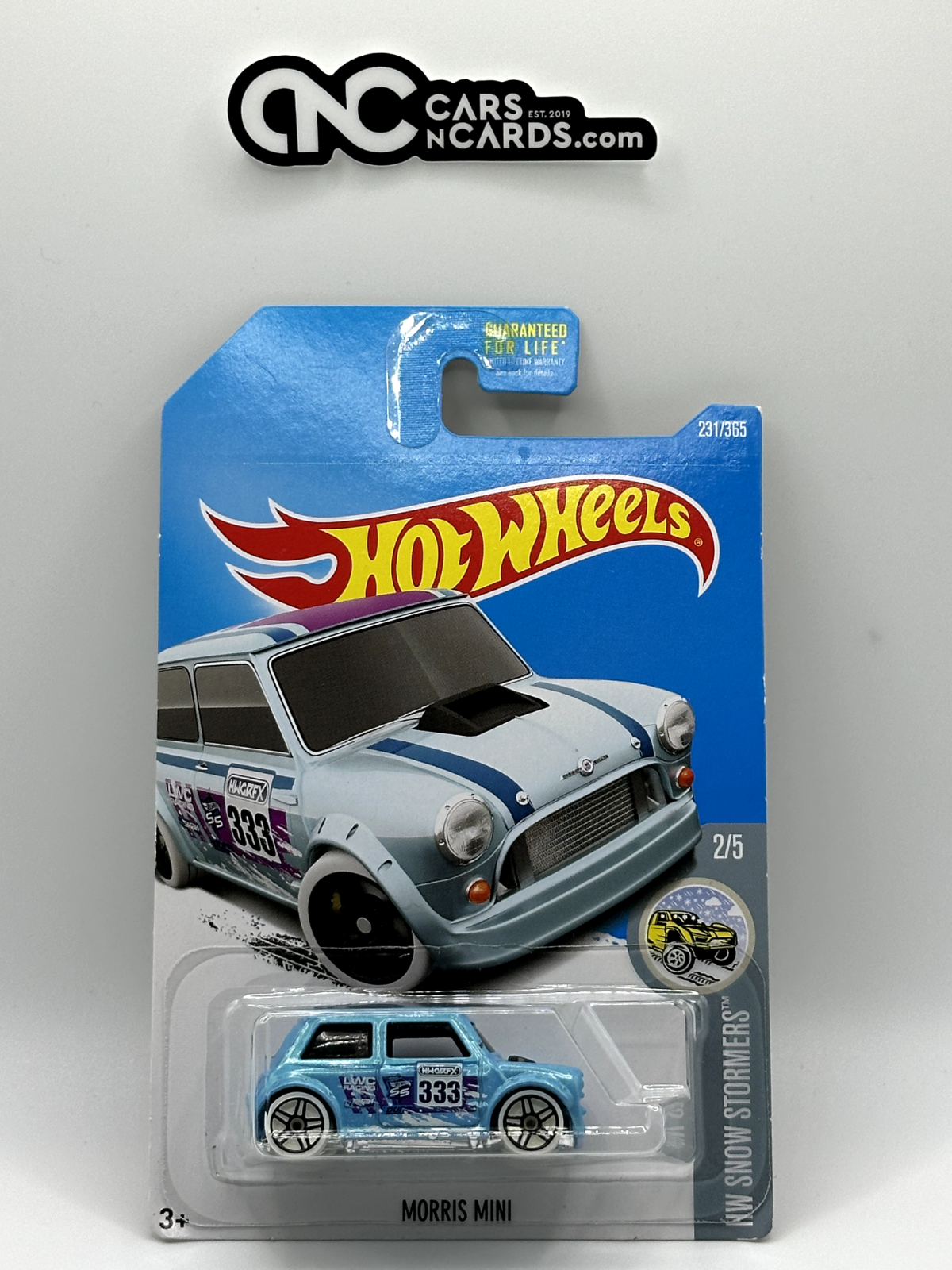 2017 Hot Wheels HW Snow Stormers 2/5 Morris Mini Light Blue (Soft Corner)