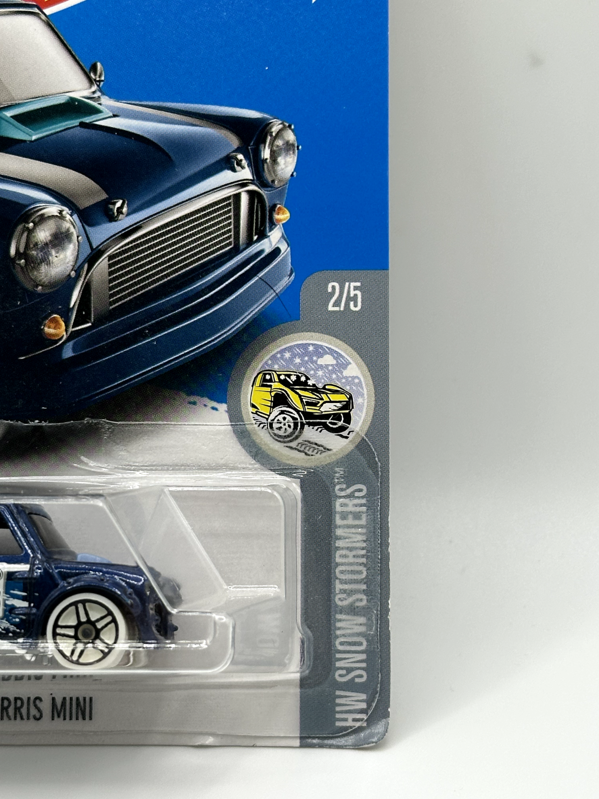 2017 Hot Wheels HW Snow Stormers 2/5 Morris Mini Dark Blue (Soft Corner)