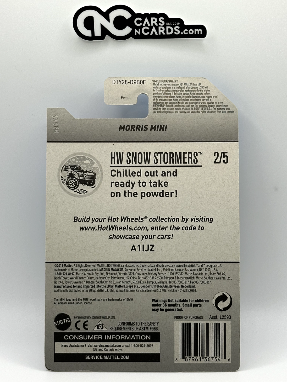 2017 Hot Wheels HW Snow Stormers 2/5 Morris Mini Dark Blue (Soft Corner)
