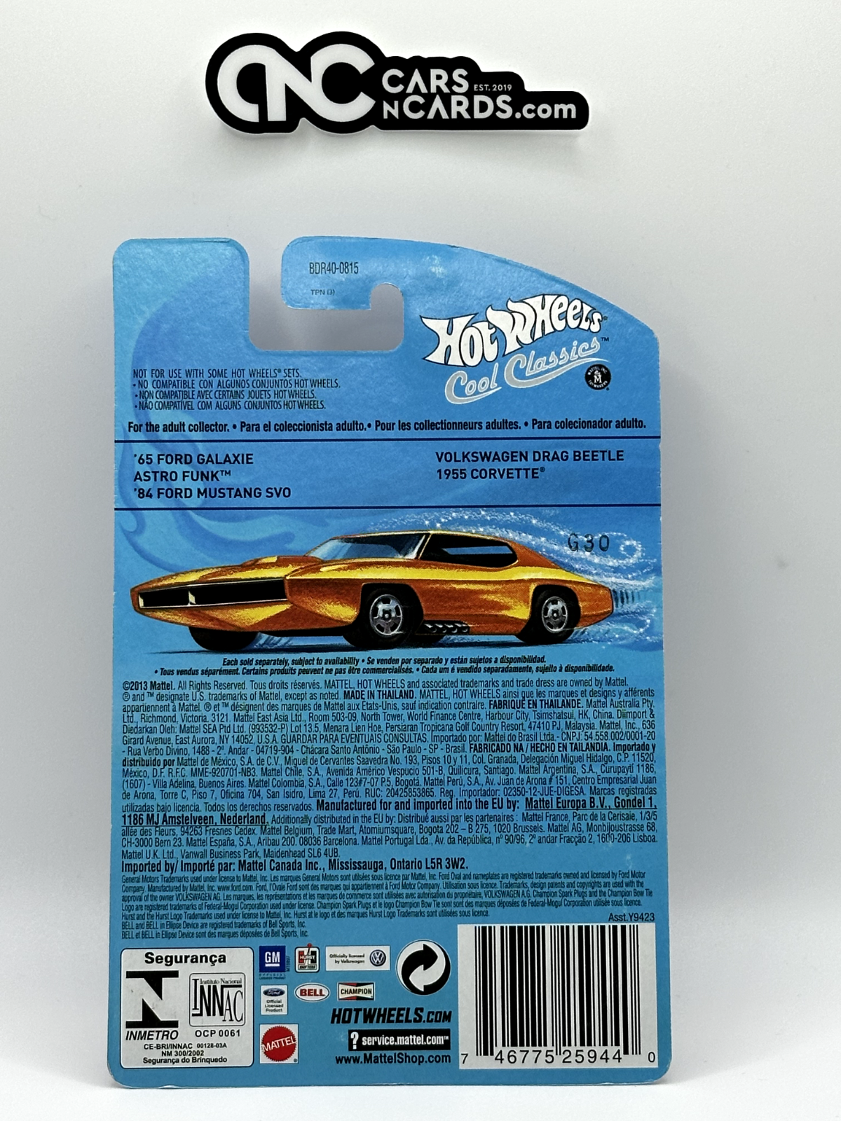 2013 Hot Wheels Cool Classics Volkswagen Drag Beetle 19/30 Purple