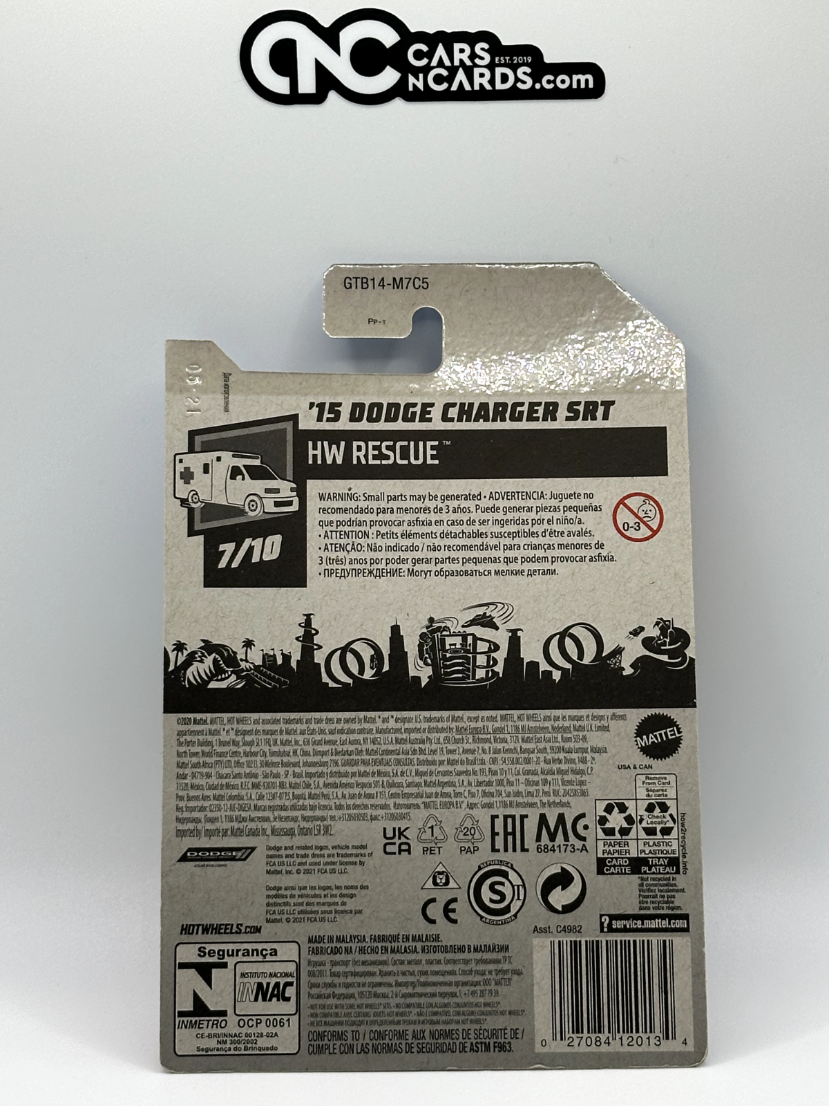 2021 Hot Wheels HW Rescue 7/10 '15 Dodge Charger SRT