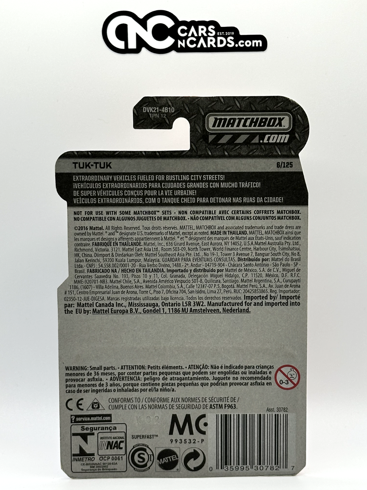 2016 Matchbox MBX Adventure Tuk-Tuk