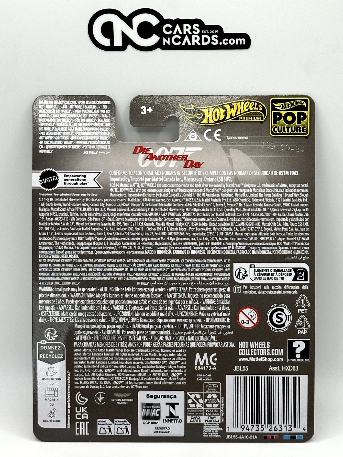 2025 Hot Wheels Premium Pop Culture Die Another Day 007 Aston Martin Vanquish