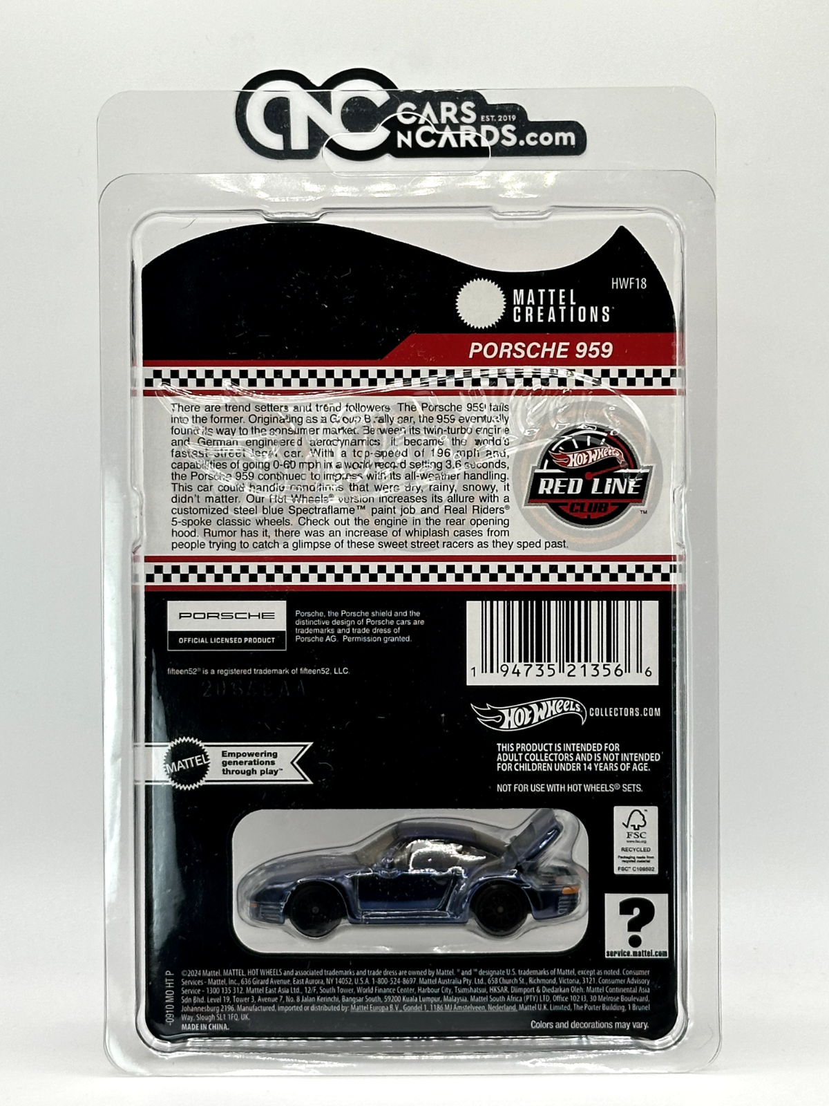 2024 Hot Wheels RLC Porsche 959 Dark Blue