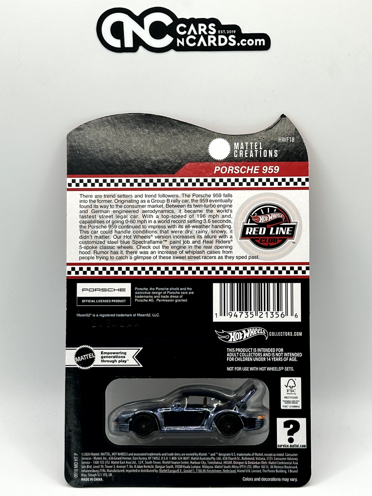 2024 Hot Wheels RLC Porsche 959 Dark Blue