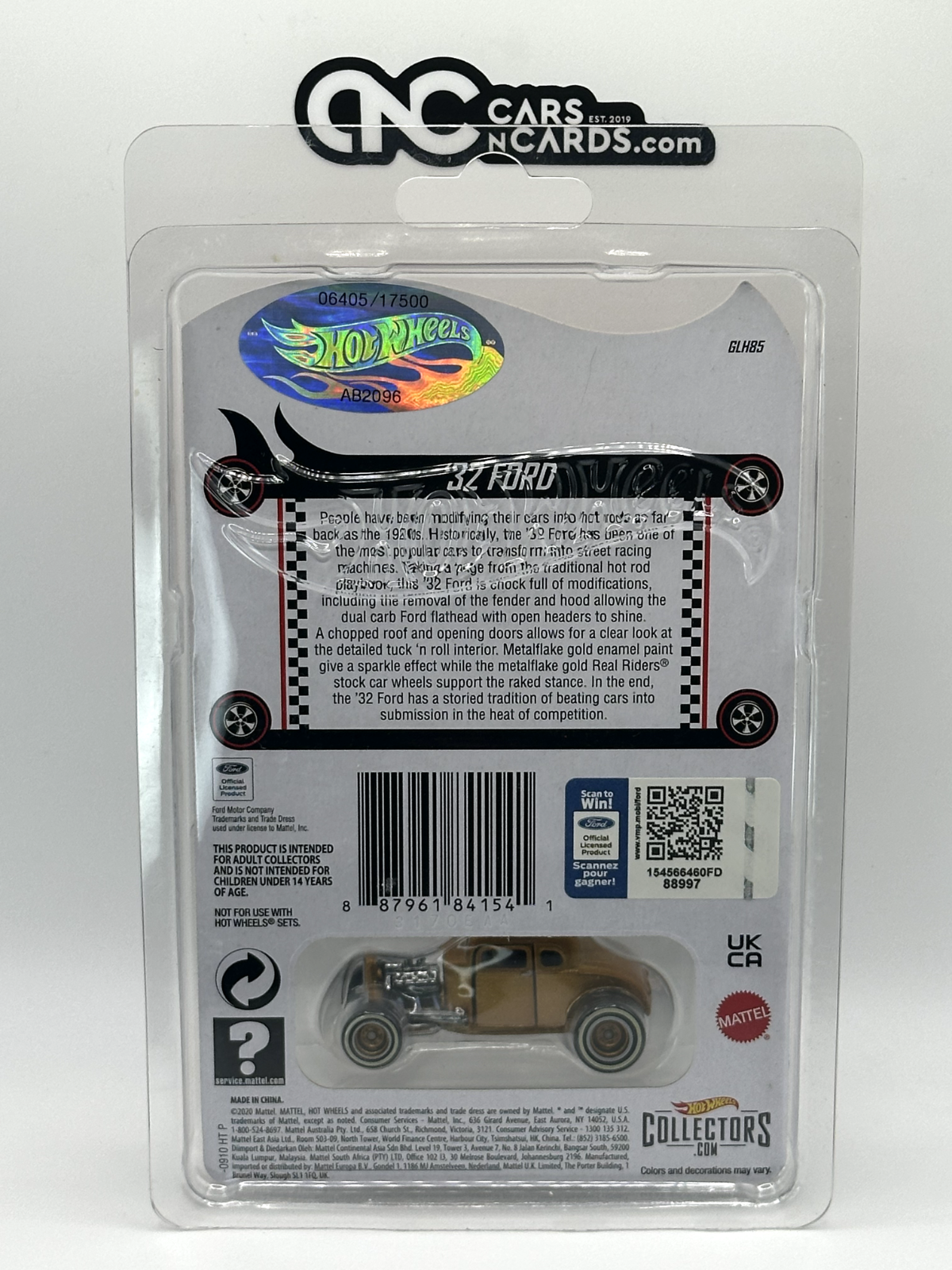 2021 Hot Wheels RLC '32 Ford Gold 6405/17500 With Protector