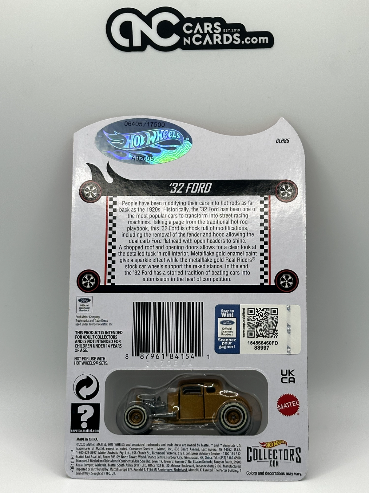 2021 Hot Wheels RLC '32 Ford Gold 6405/17500 With Protector