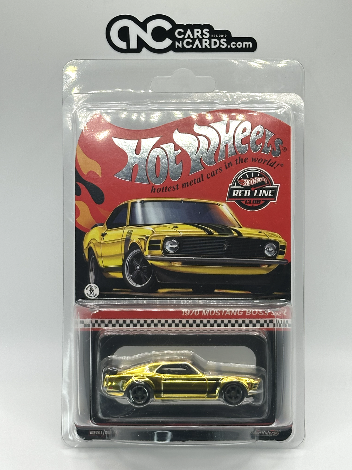 2024 Hot Wheels RLC 1970 Ford Mustang Boss 302 Gold With Protector (Card Damage)