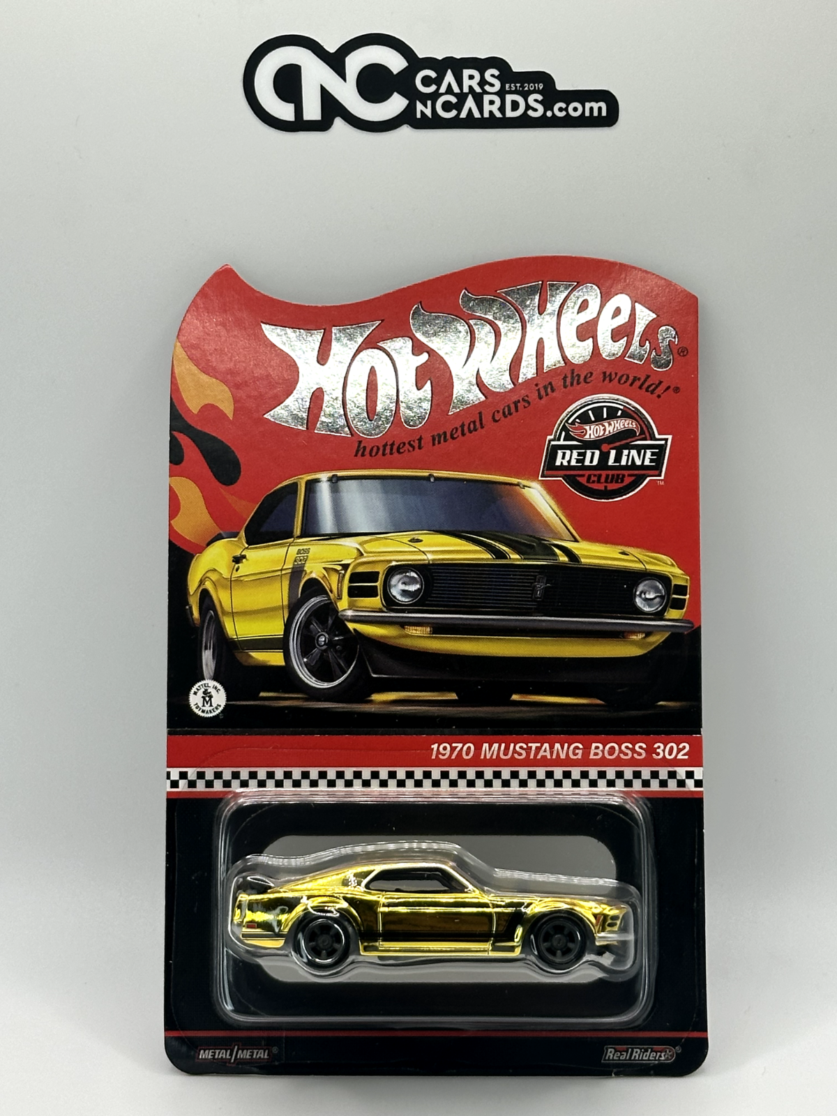 2024 Hot Wheels RLC 1970 Ford Mustang Boss 302 Gold With Protector (Card Damage)