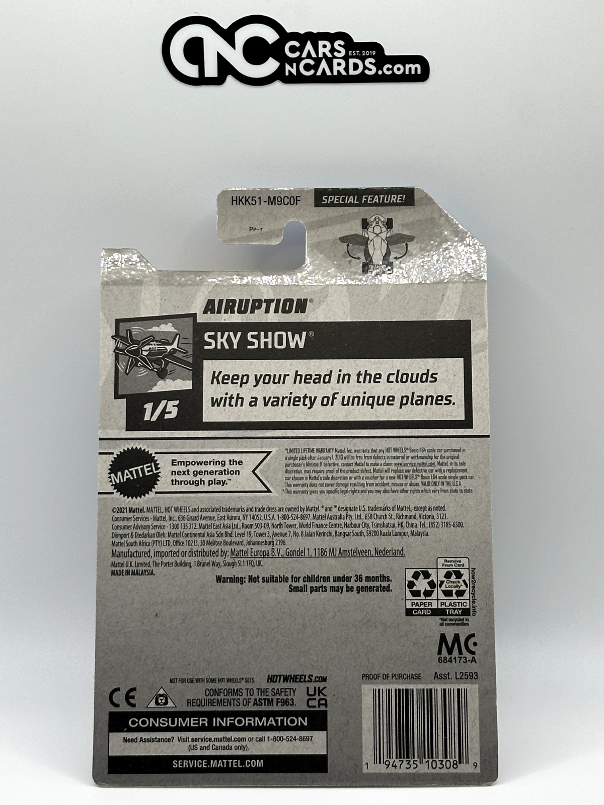 2023 Hot Wheels RLC Factory Sealed Sky Show 1/5 Airuption Blue