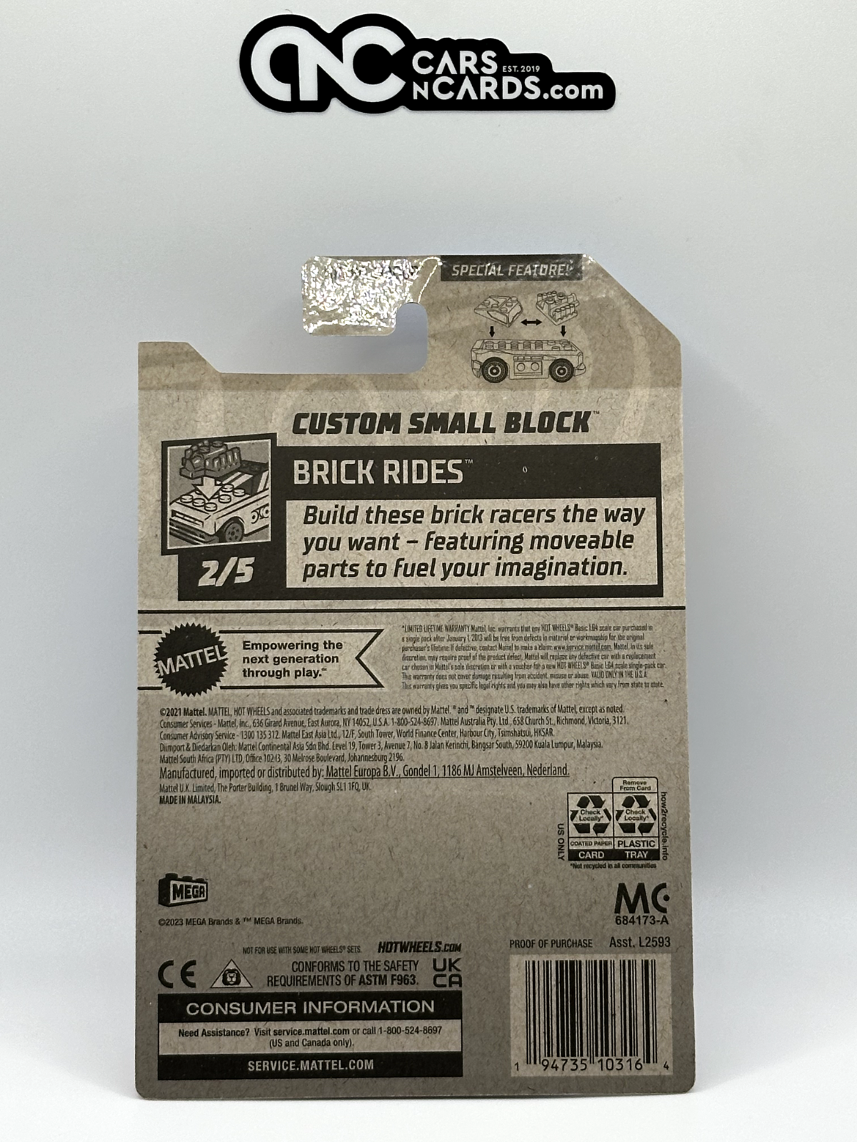 2023 Hot Wheels RLC Factory Sealed Custom Small Block Blue (Card Damage)