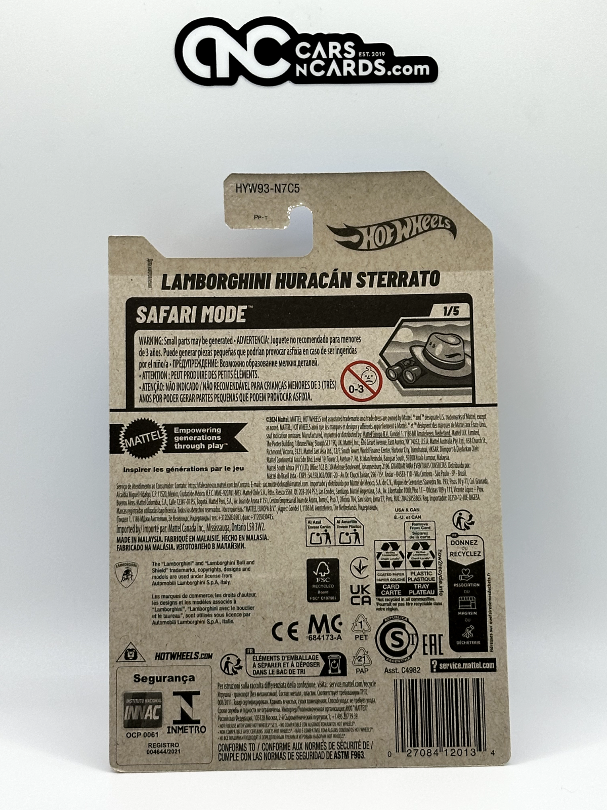 2025 Hot Wheels Safari Mode 1/5 Lamborghini Huracan Sterrato White