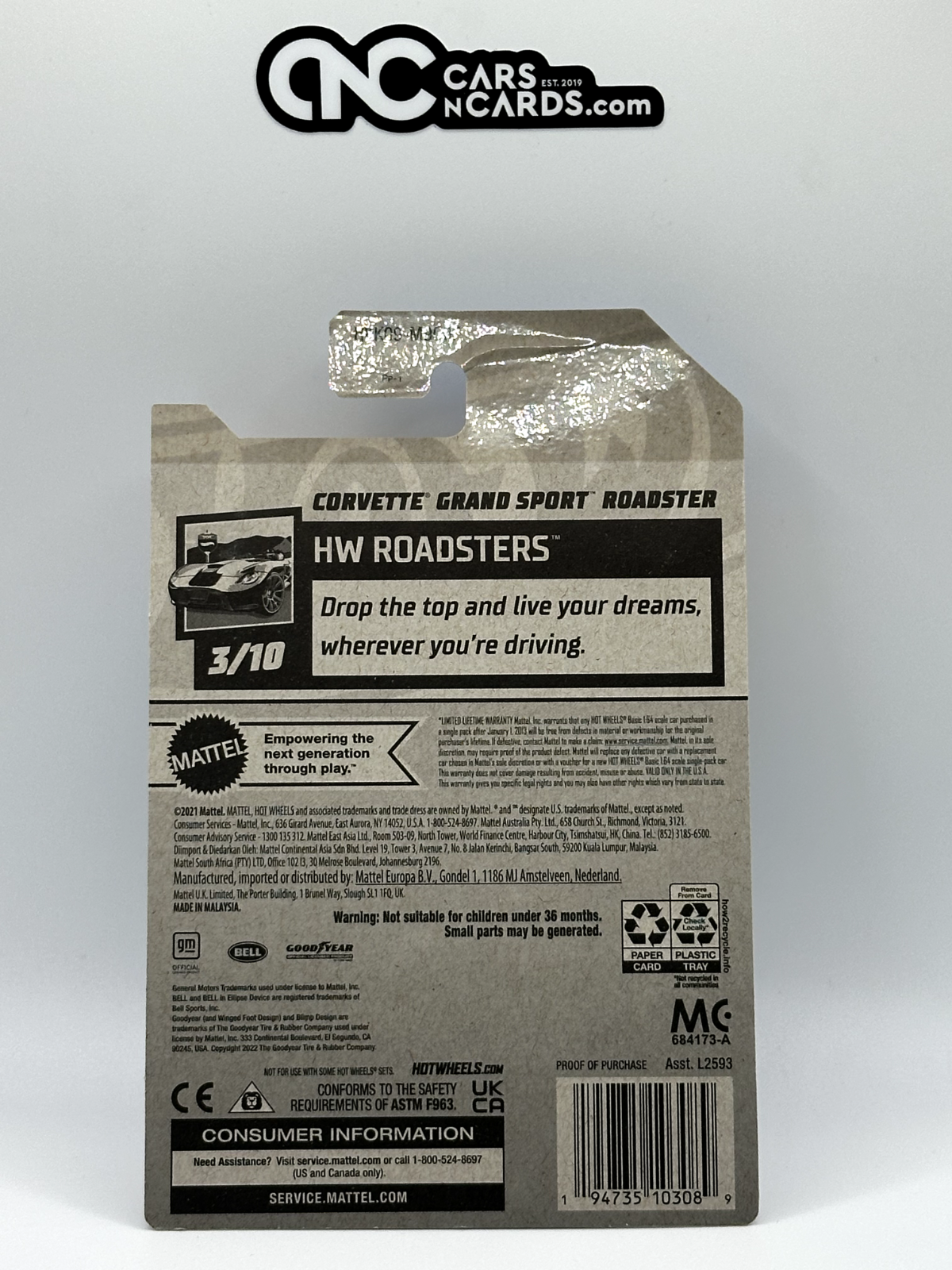 2023 Hot Wheels RLC Factory Sealed Corvette Grand Sport White (Card Damage)