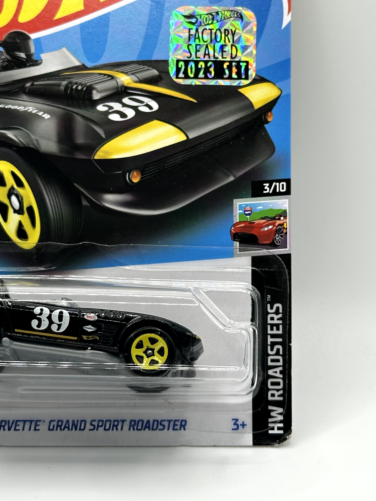 2023 Hot Wheels RLC Factory Sealed Corvette Grand Sport Black (Card Damage)