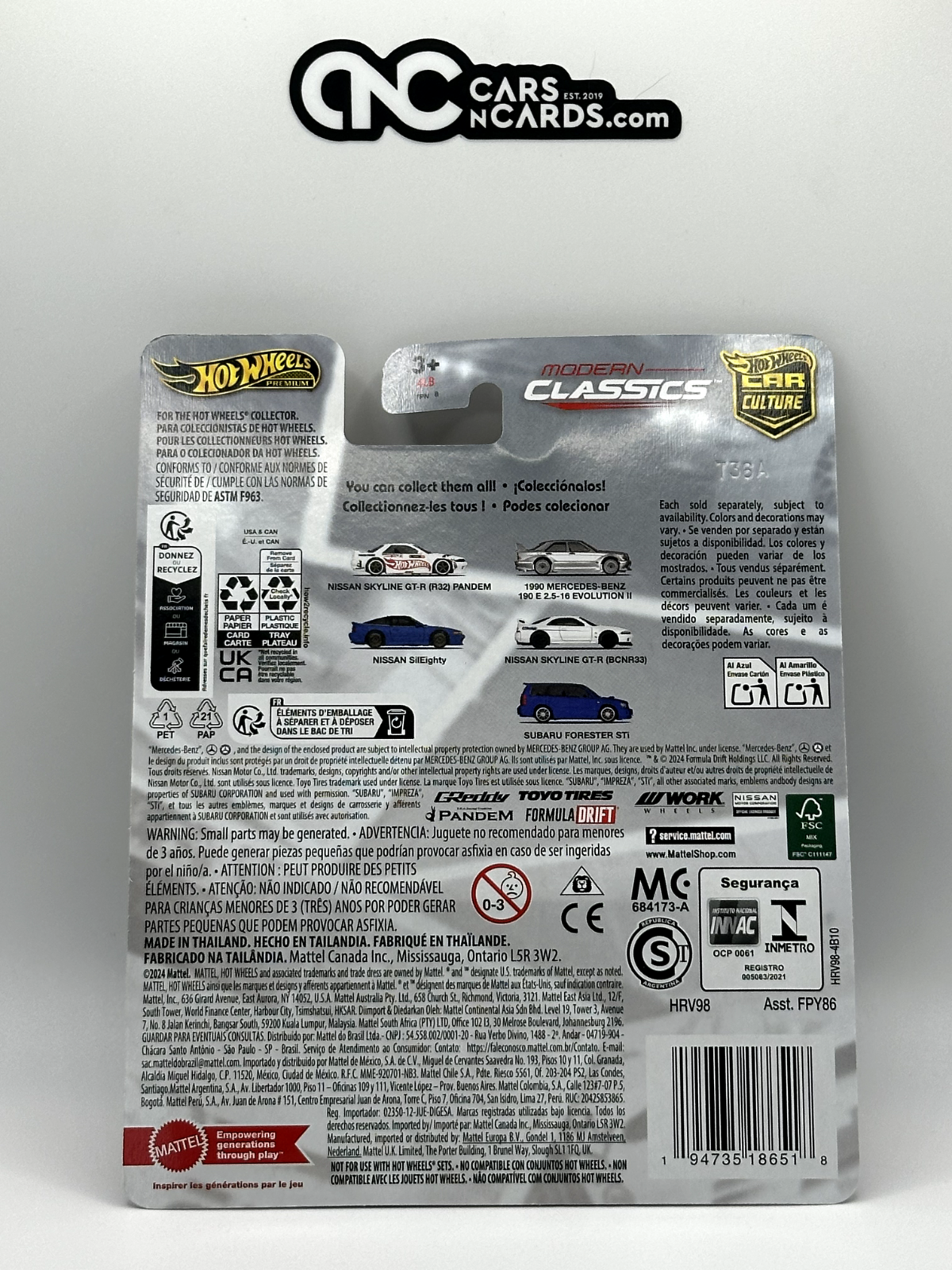 2024 Hot Wheels Premium Car Culture Modern Classics 4/5 1990 Mercedes-Benz 190 E