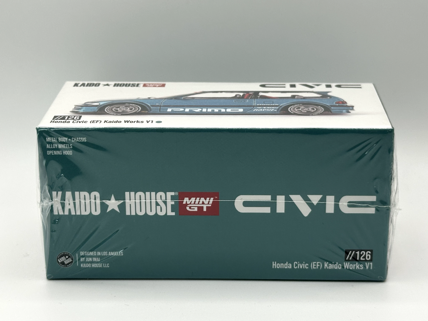 Kaido House x Mini GT Honda Civic EF Kaido Works V1 Tahitian Green Sealed