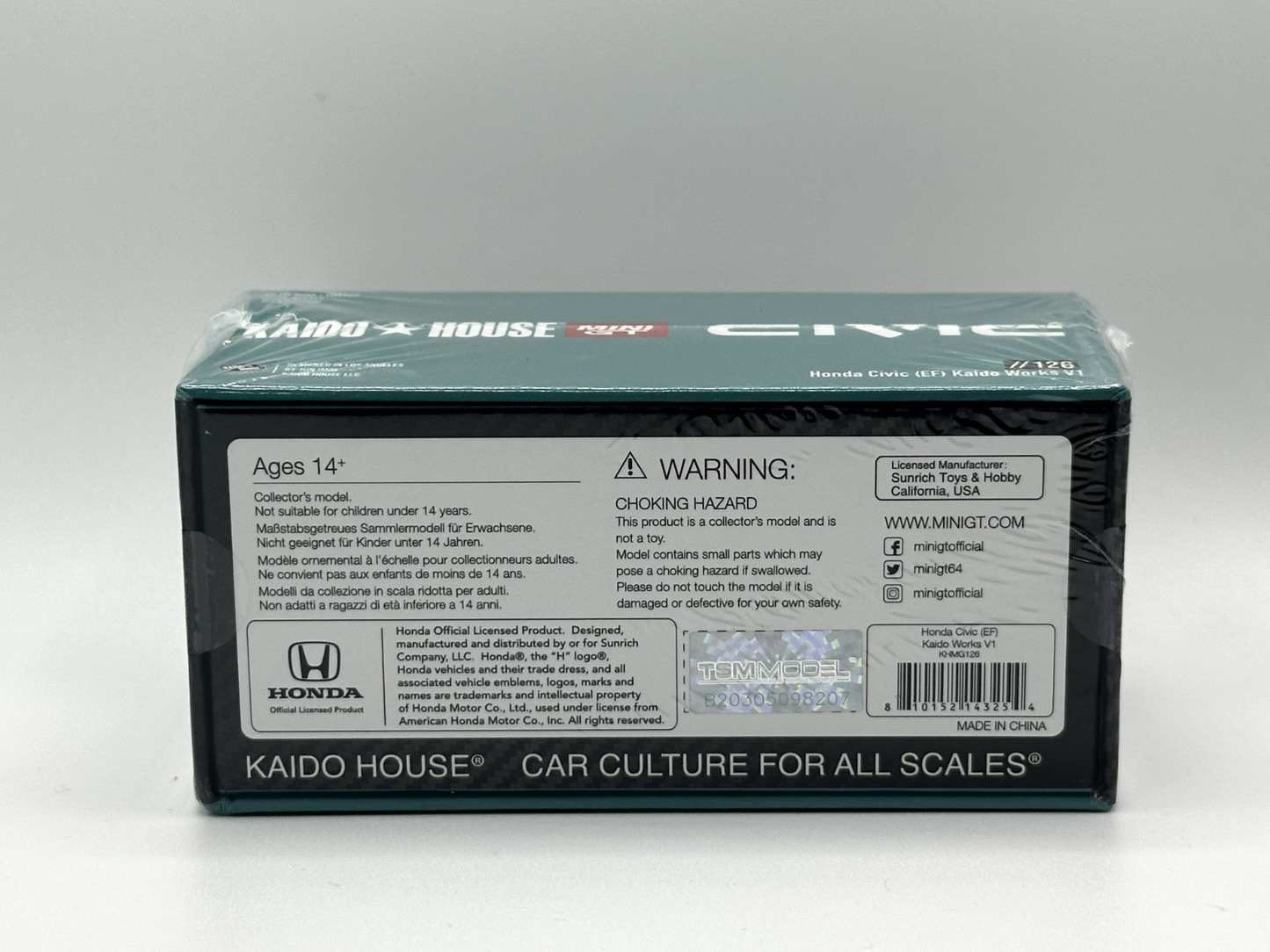 Kaido House x Mini GT Honda Civic EF Kaido Works V1 Tahitian Green Sealed