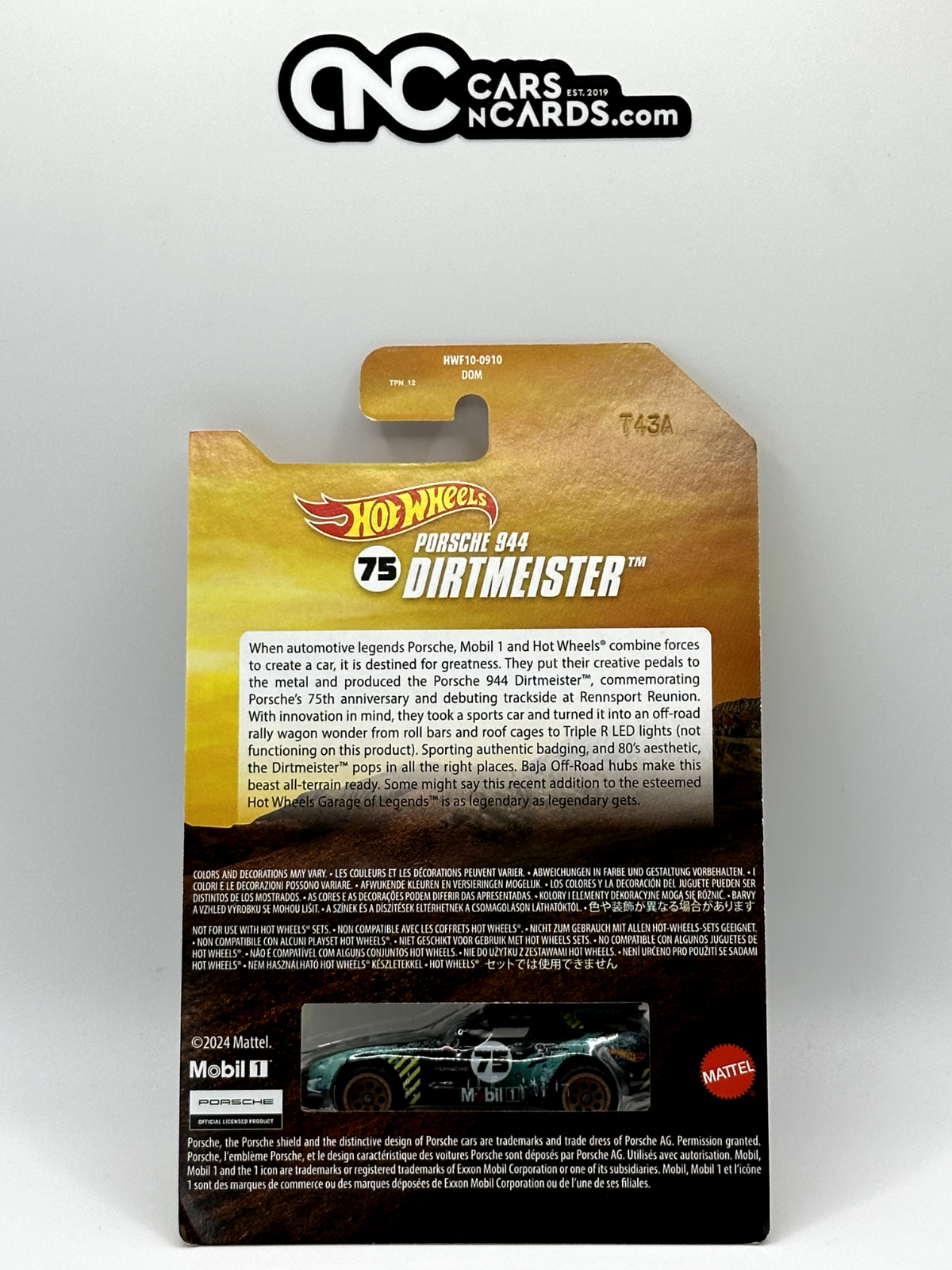 2024 Hot Wheels RLC Mattel Creations 75th Porsche 944 Dirtmeister Mobil1