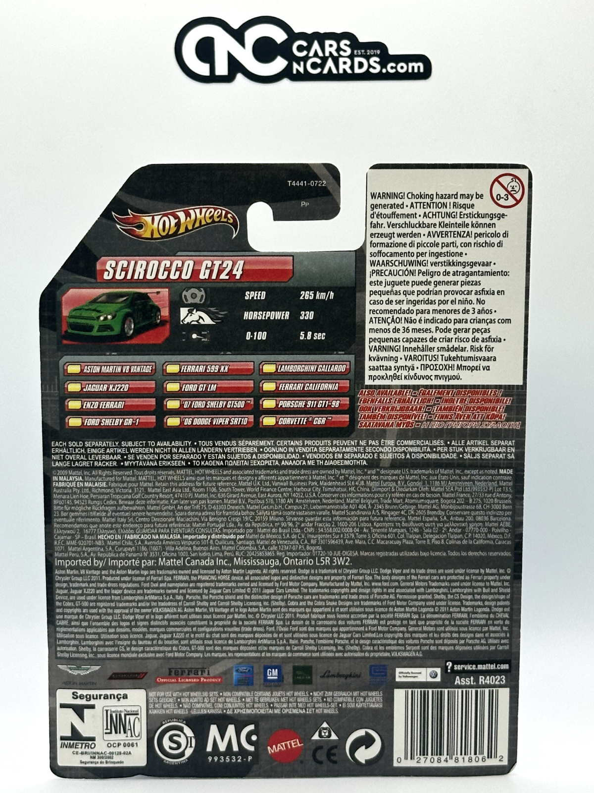 2010 Hot Wheels Speed Machines Volkswagen Scirocco GT24 R-Line Green Small Dent