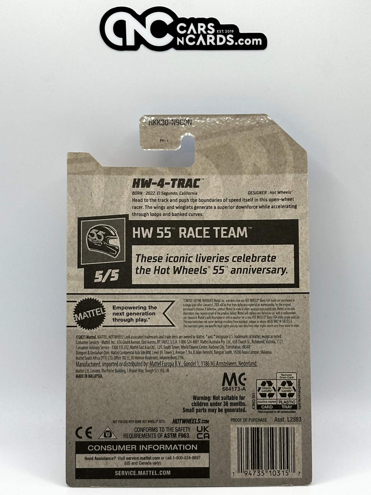2023 Hot Wheels RLC Factory Sealed HW 55 Race Team 5/5 HW-4-Trac White