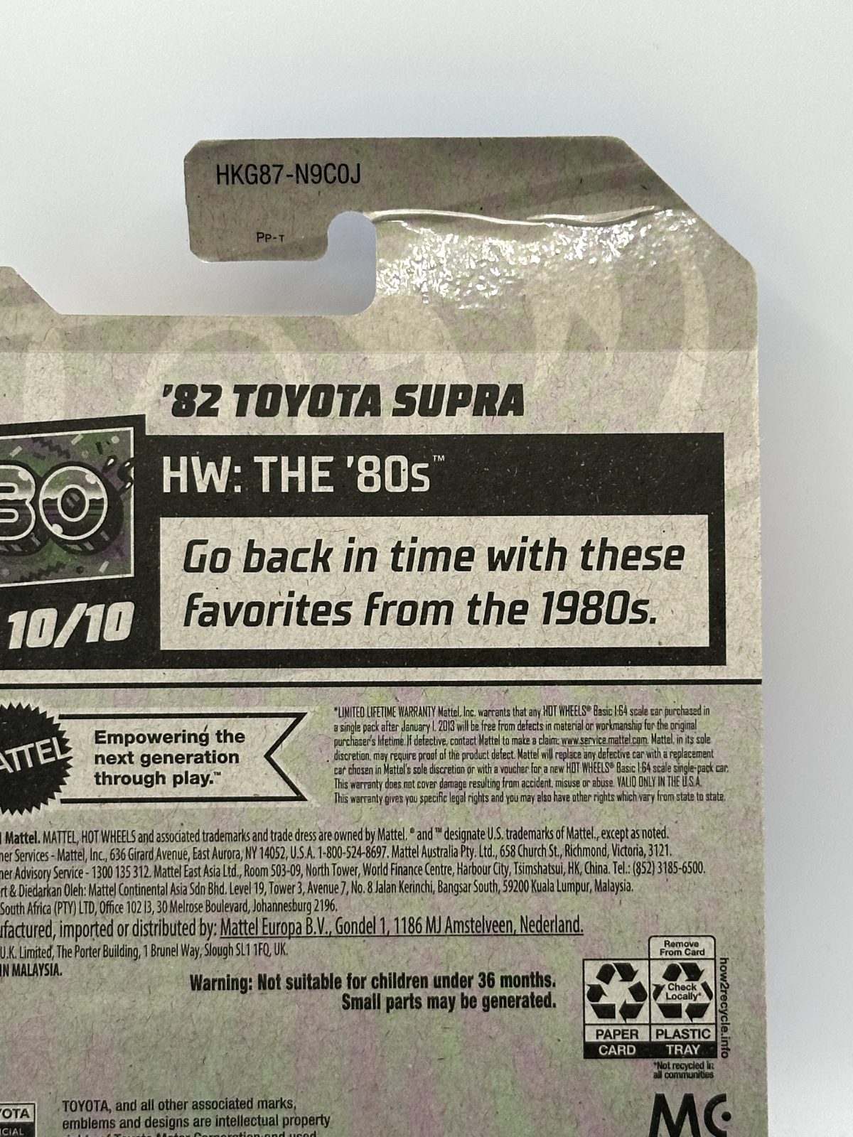 2023 Hot Wheels RLC Factory Sealed HW: The '80s '82 Toyota Supra (Card Crease)
