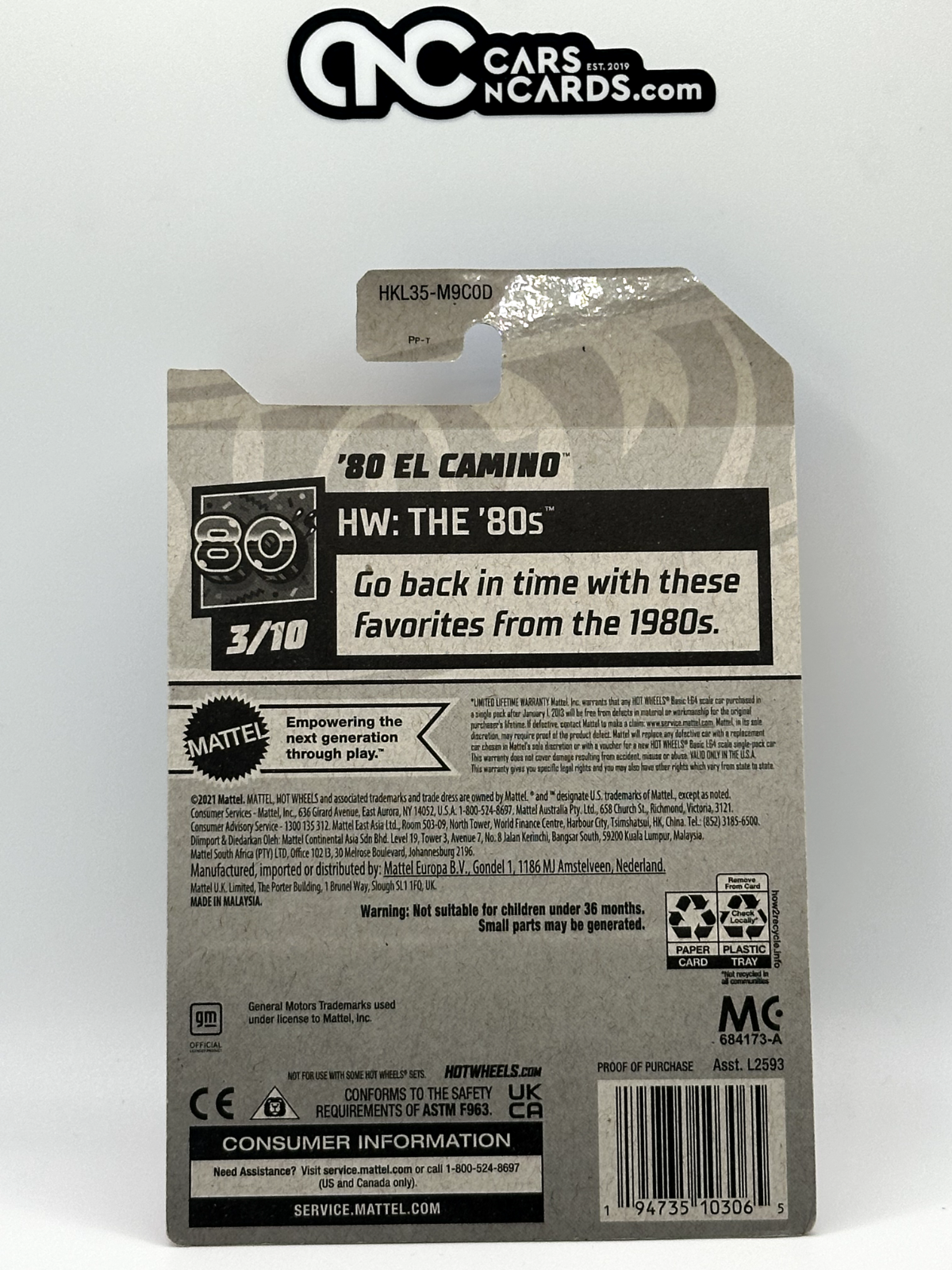 2023 Hot Wheels RLC Factory Sealed '80 El Camino Dollar General (Card Damage)