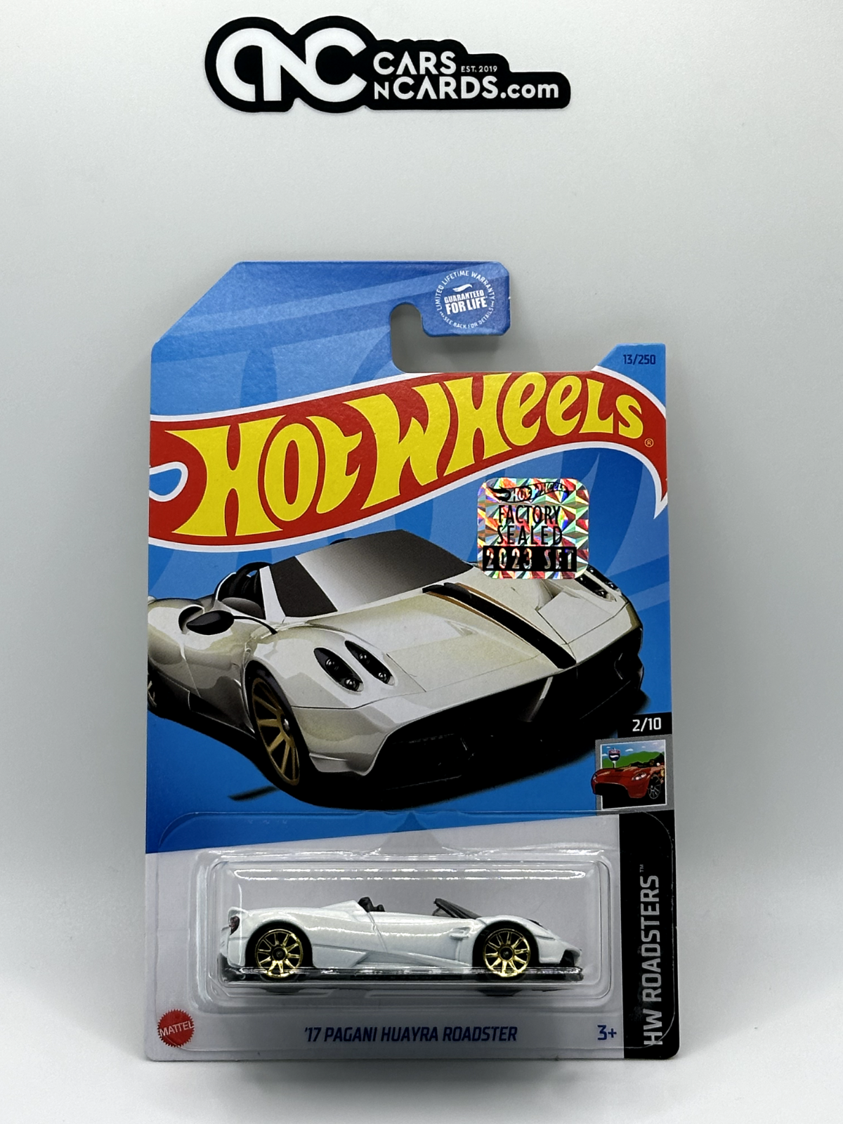 2023 Hot Wheels RLC Factory Sealed HW Roadsters '17 Pagani Huayra Roadster White