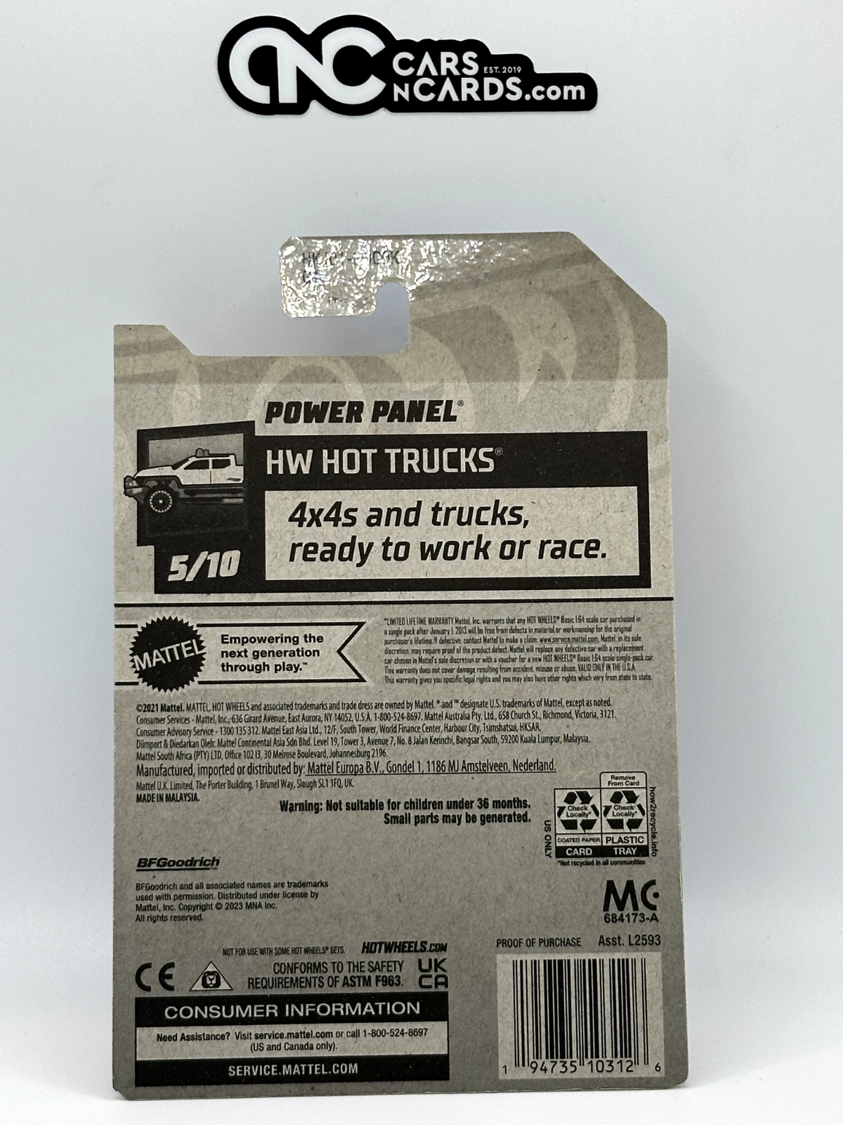 2023 Hot Wheels RLC Factory Sealed HW Hot Trucks 5/10 Power Panel (Soft Corners)