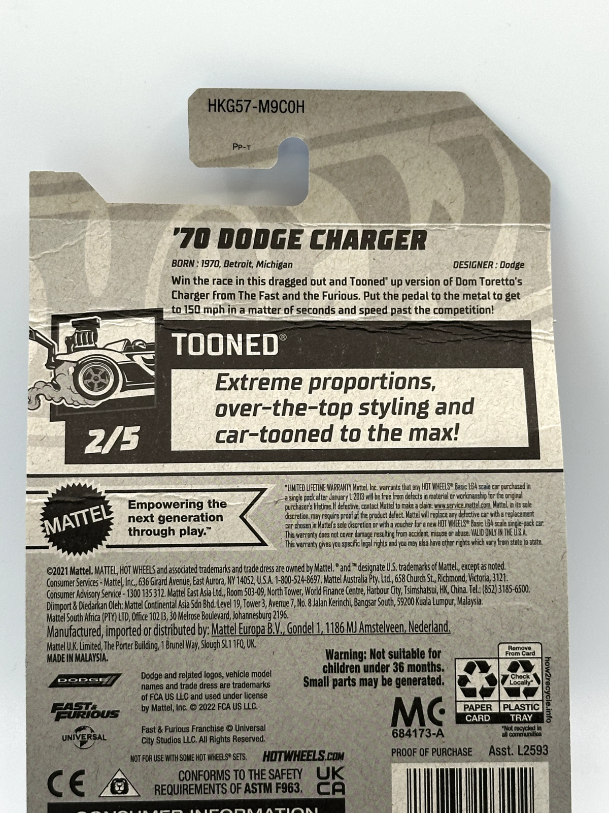 2023 Hot Wheels RLC Factory Sealed Dodge Charger Fast & Furious (Card Crease)
