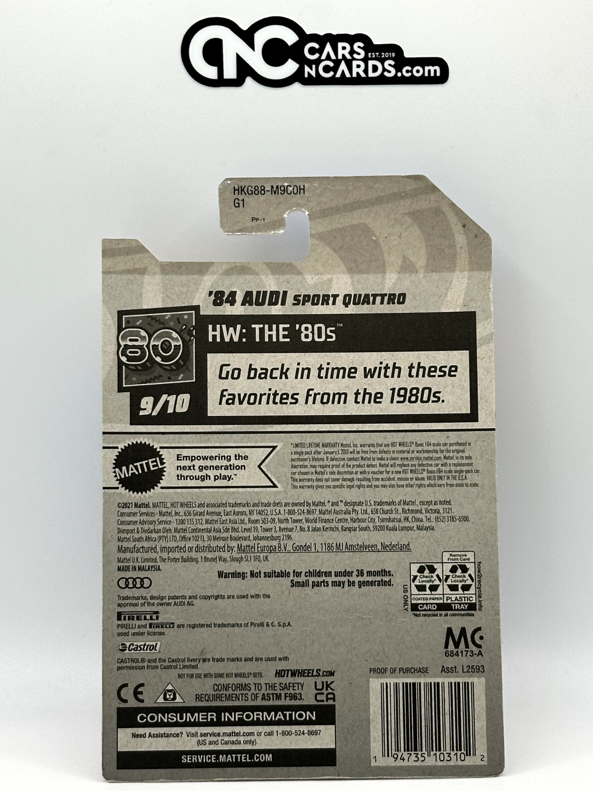2023 Hot Wheels RLC Factory Sealed HW: The '80s '84 Audi Sport Quattro Black