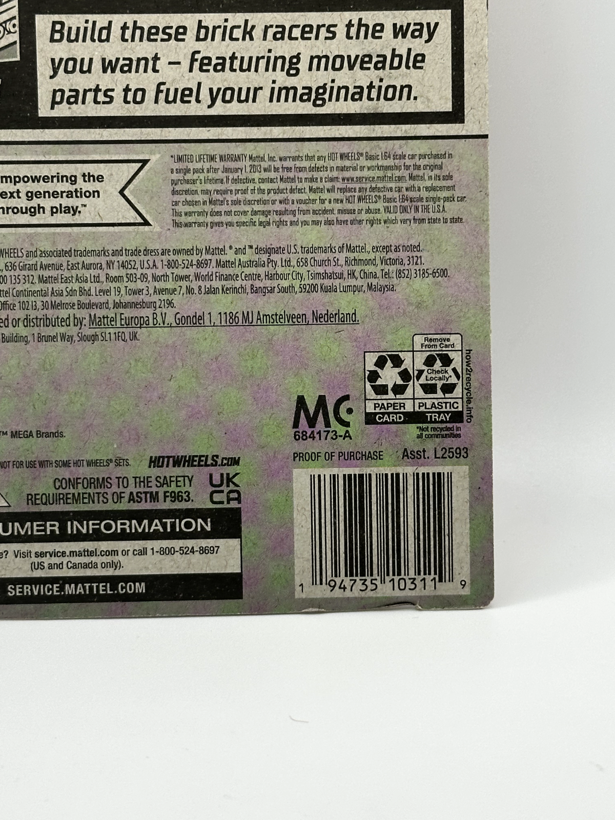 2023 Hot Wheels RLC Factory Sealed Brick Rides 3/5 Brickin' Delivery Yellow