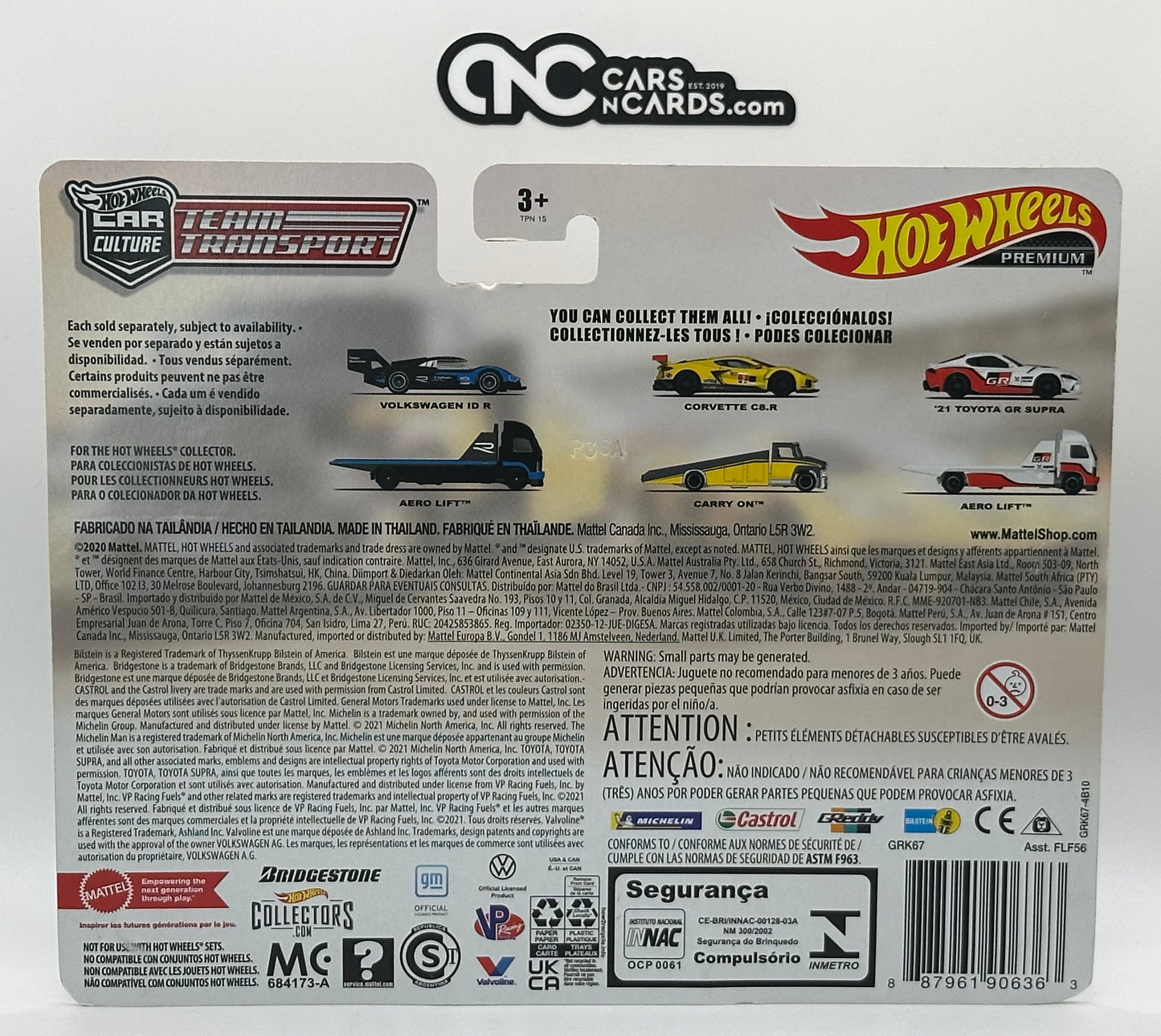 2022 Hot Wheels Premium Team Transport Corvette C8.R Carry On #36 (Soft Corners)