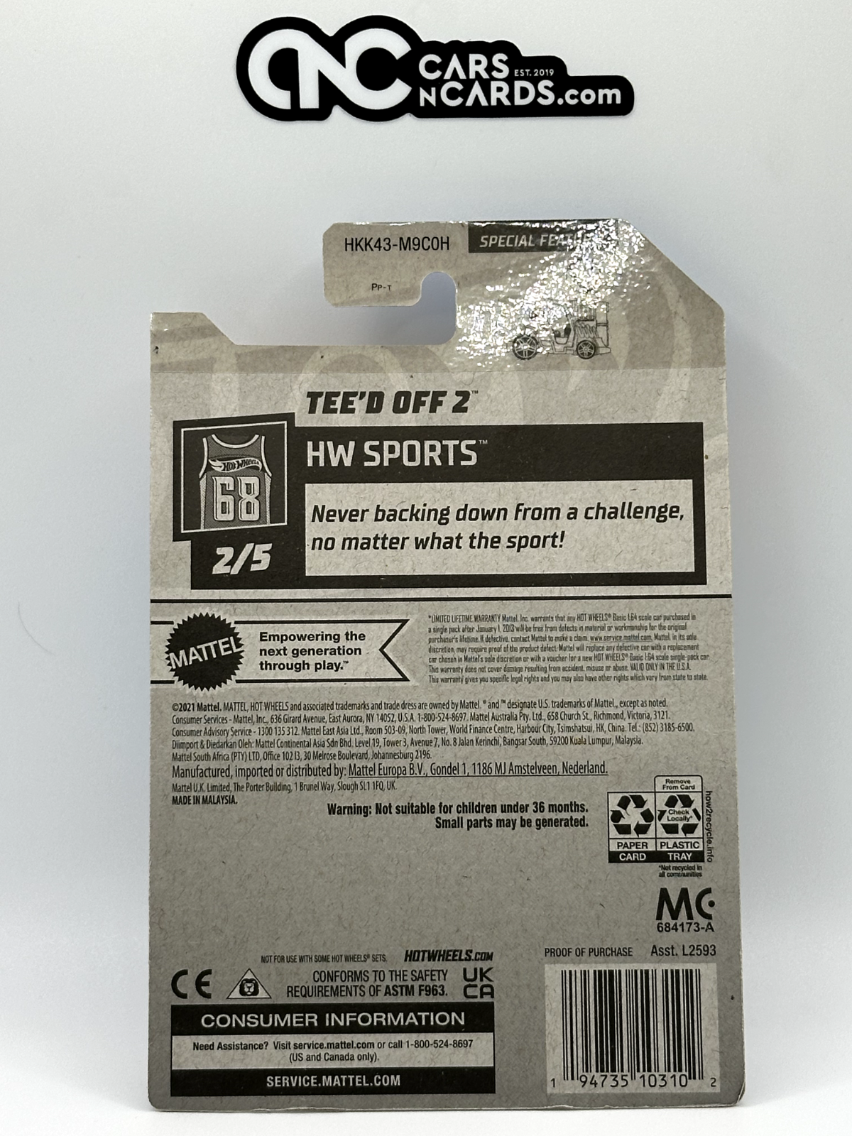 2023 Hot Wheels RLC Factory Sealed HW Sports 2/5 Tee'd Off 2 White