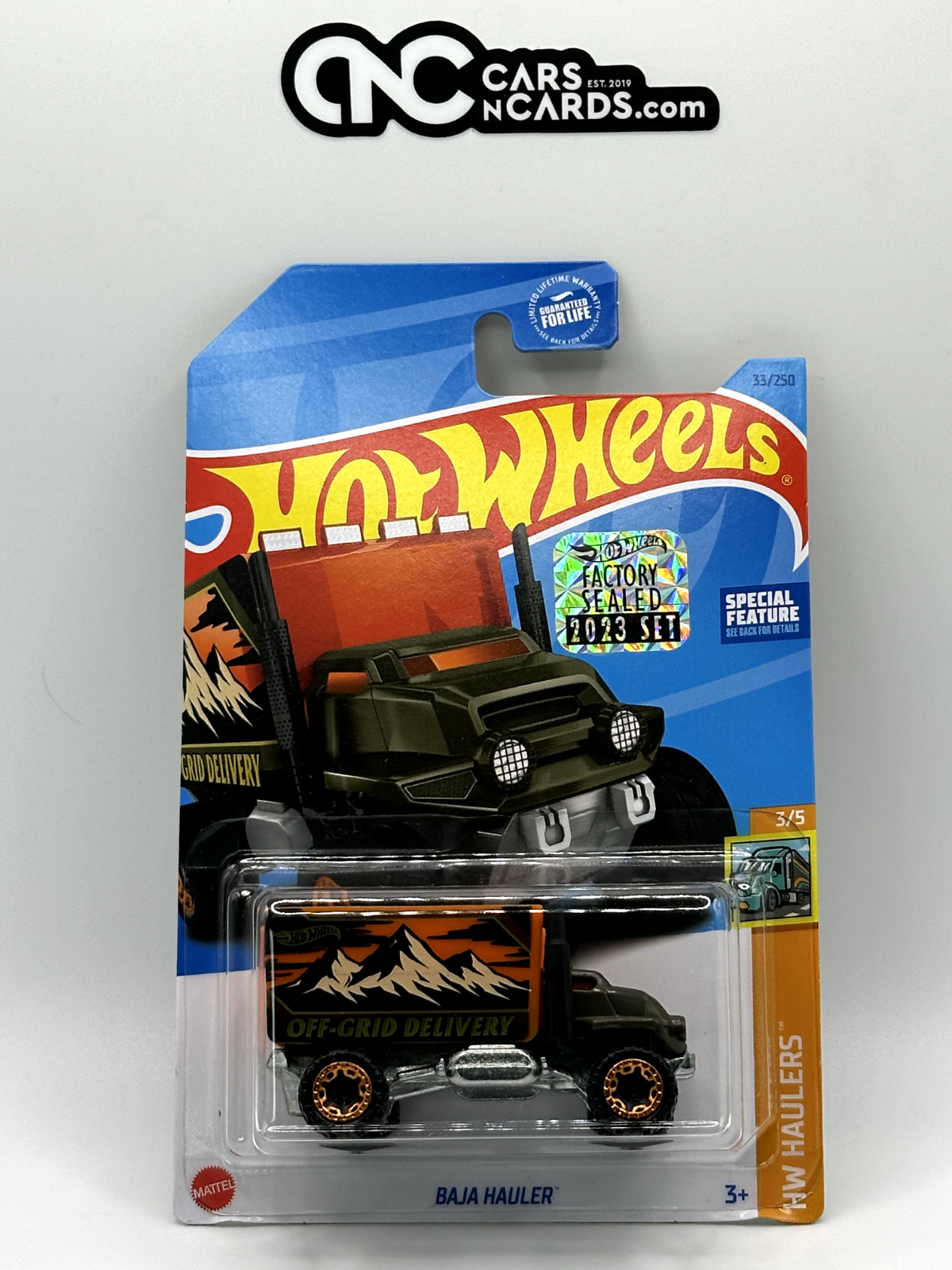 2023 Hot Wheels RLC Factory Sealed HW Haulers 3/5 Baja Hauler Green Soft Corner