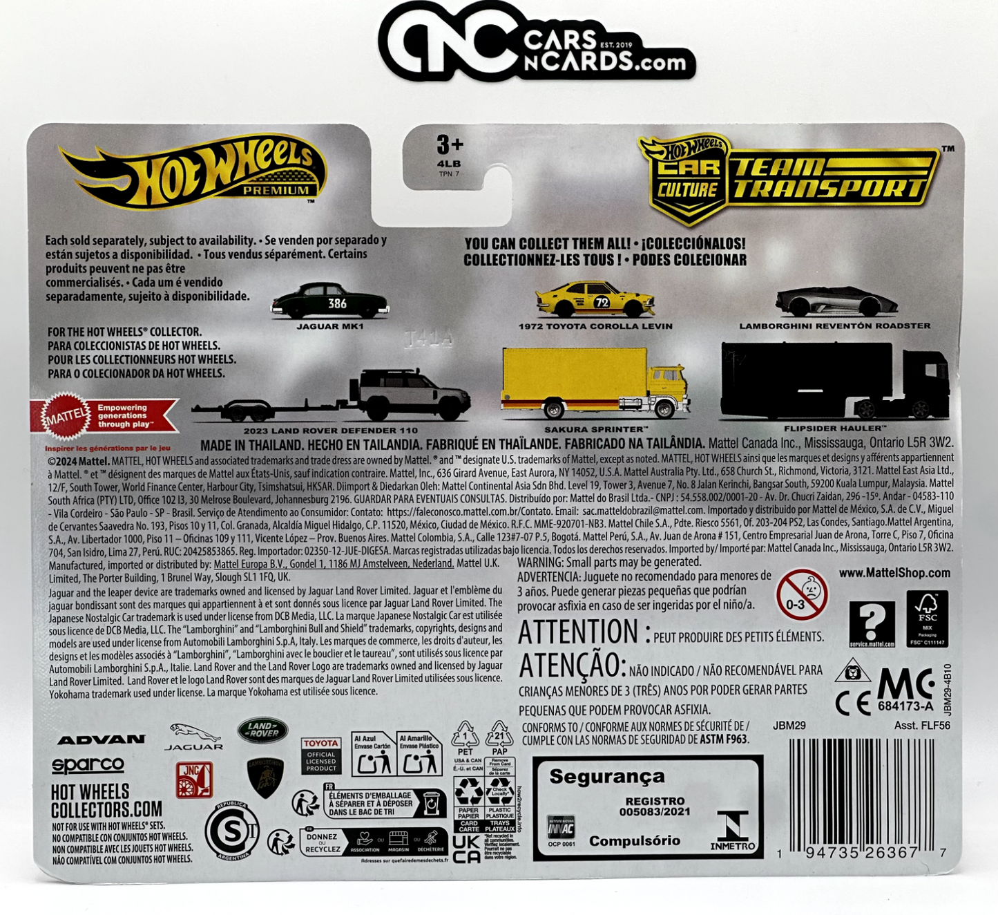 2025 Hot Wheels Premium Team Transport Jaguar MK1 Land Rover (Soft Corners)