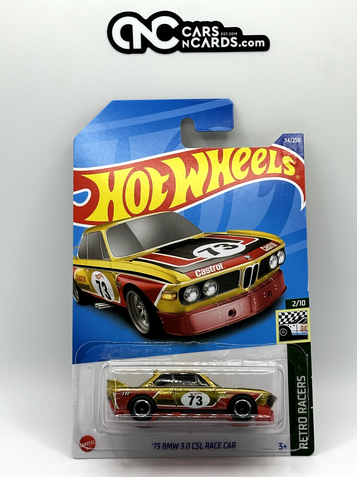 2022 Hot Wheels Super Treasure Hunt '73 BMW 3.0 CSL Race Car With Protector