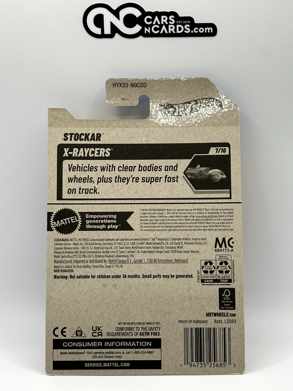 2025 Hot Wheels X-Raycers 7/10 Stockar