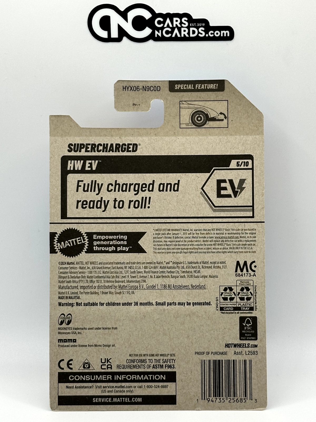 2025 Hot Wheels HW EV 5/10 Supercharged Hot Wheels Racing