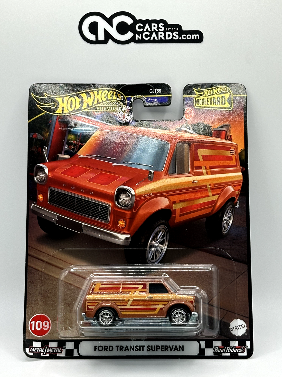 2024 Hot Wheels Premium Boulevard #109 Ford Transit Supervan (Soft Corner)
