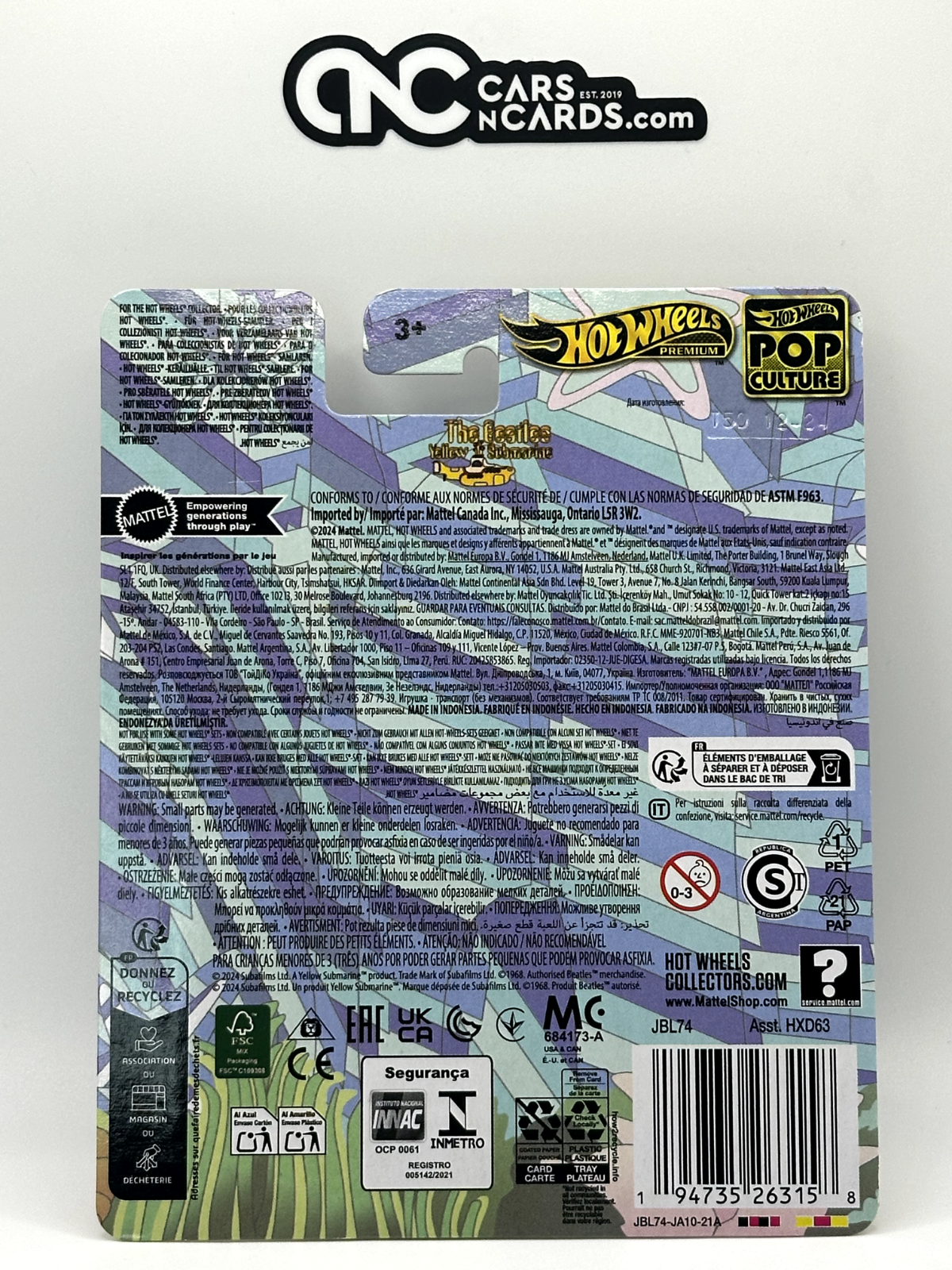 2025 Hot Wheels Premium Pop Culture The Beatles Yellow Submarine