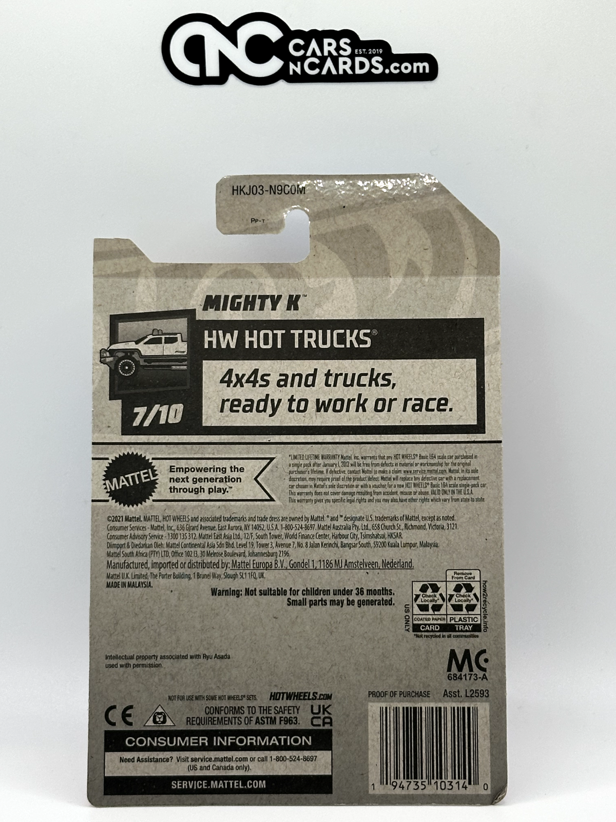 2023 Hot Wheels RLC Factory Sealed HW Hot Trucks 7/10 Mighty K Red (Soft Corner)
