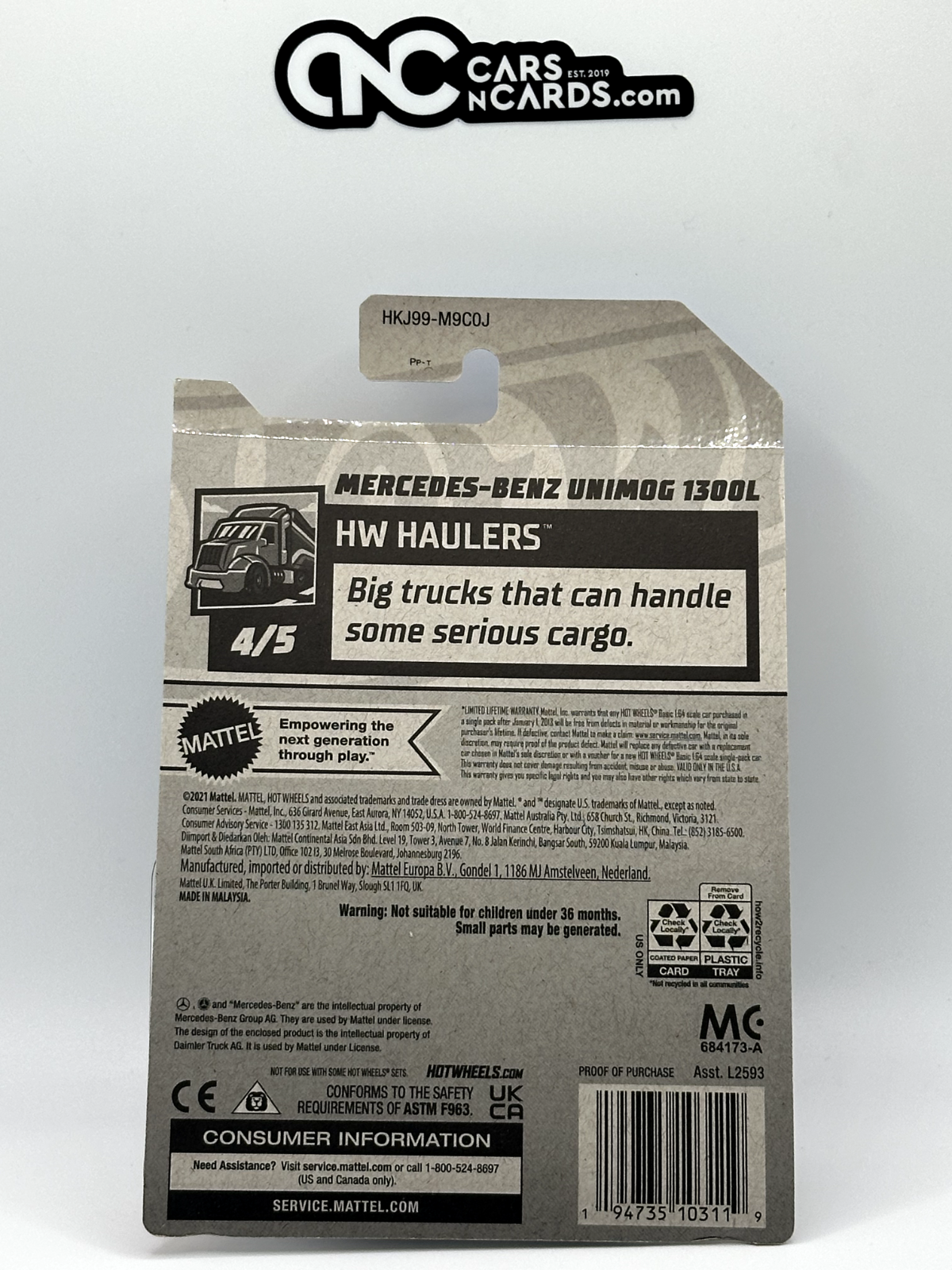 2023 Hot Wheels RLC Factory Sealed HW Haulers 4/5 Mercedes-Benz Unimog 1300L