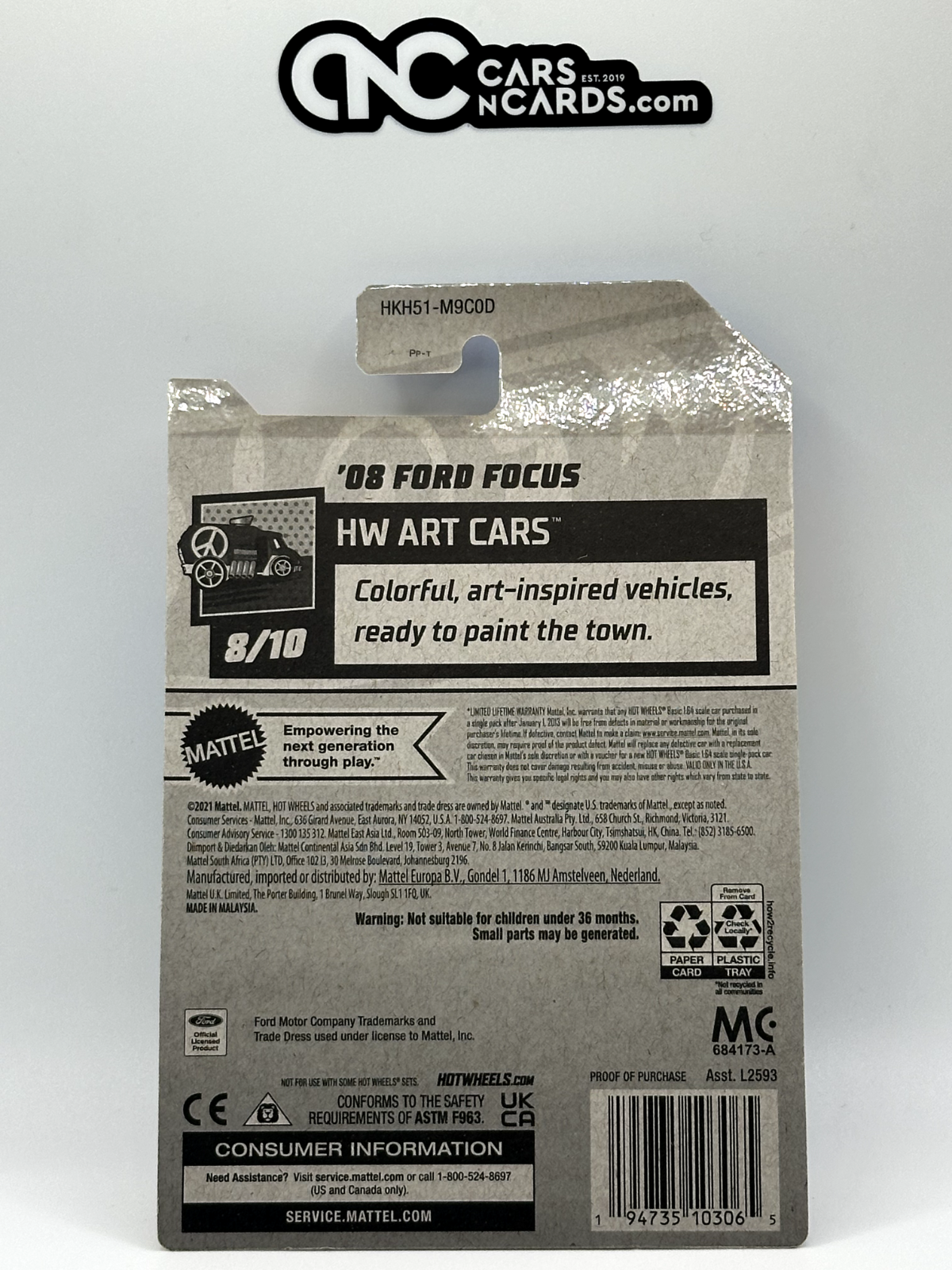 2023 Hot Wheels RLC Factory Sealed HW Art Cars 8/10 '08 Ford Focus