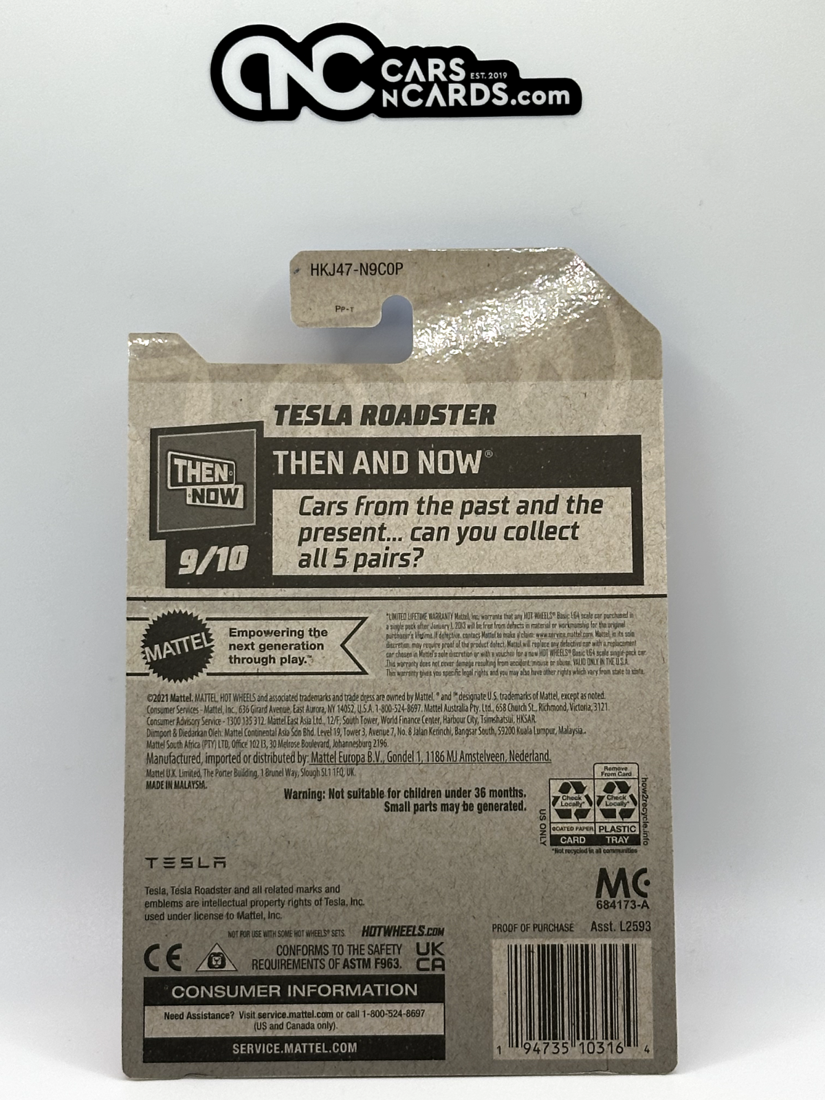 2023 Hot Wheels RLC Factory Sealed Then and Now 9/10 Tesla Roadster
