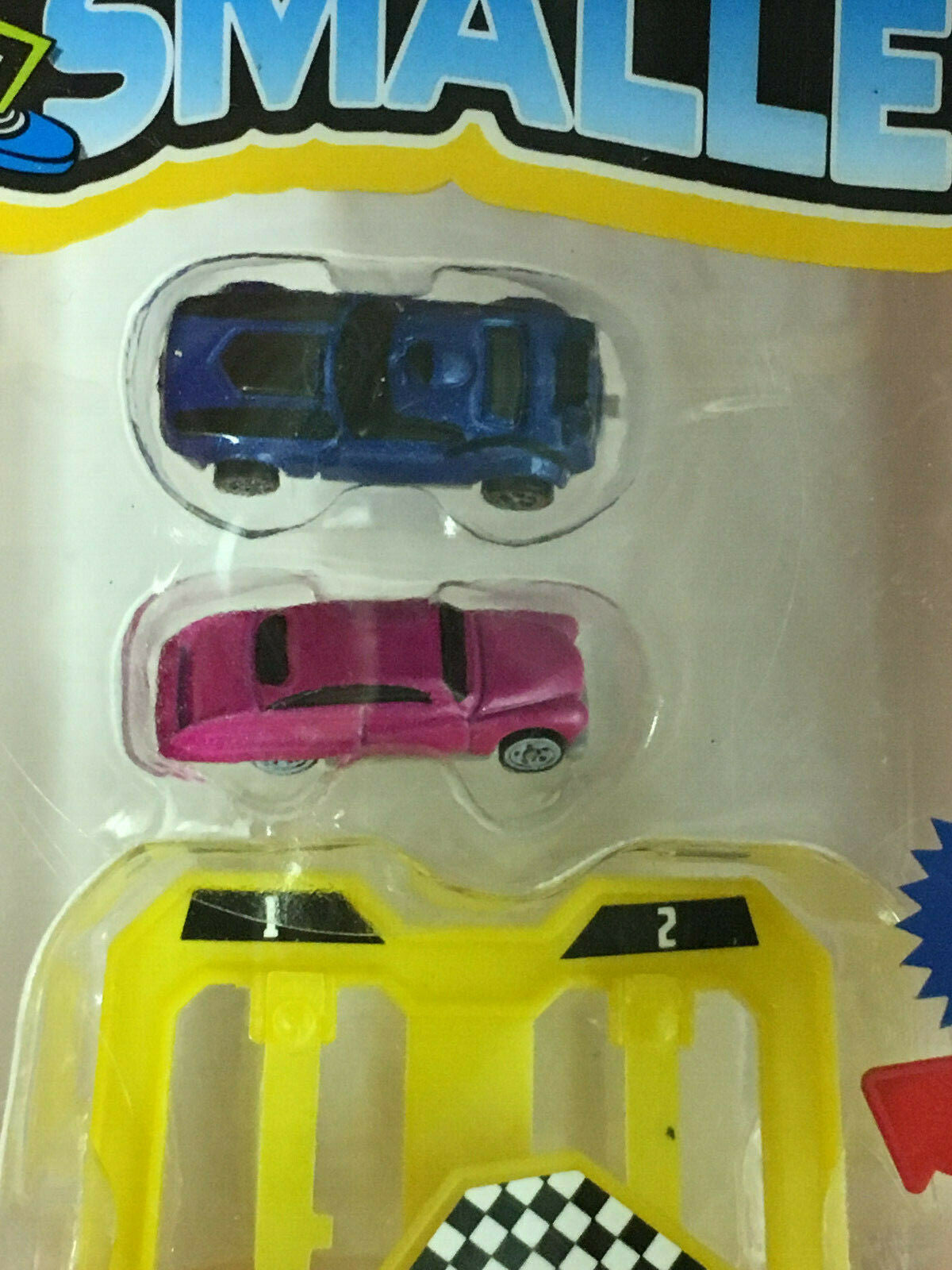 RARE ERROR World's Smallest Hot Wheels Drag Race Action Set NIP PACKAGING ERROR