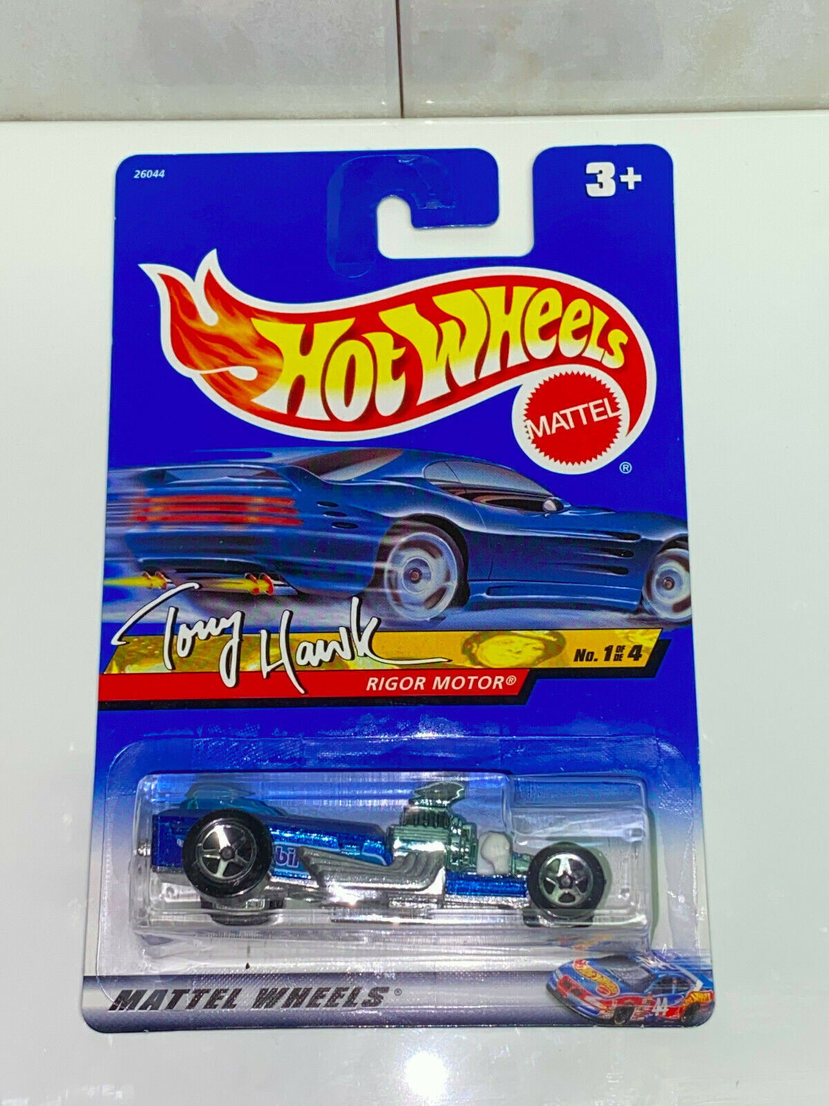 2000 Hot Wheels Skate Series Tony Hawk Rigor Motor #1/4 International Card NIP