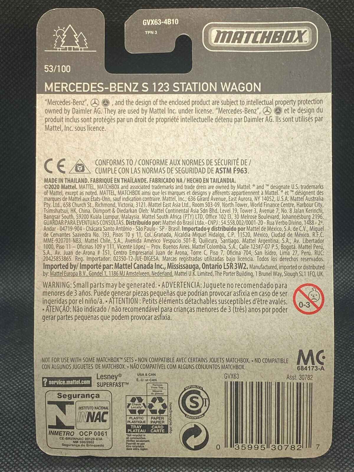 2021 Matchbox Mercedes-Benz S123 Wagon Yellow NIP