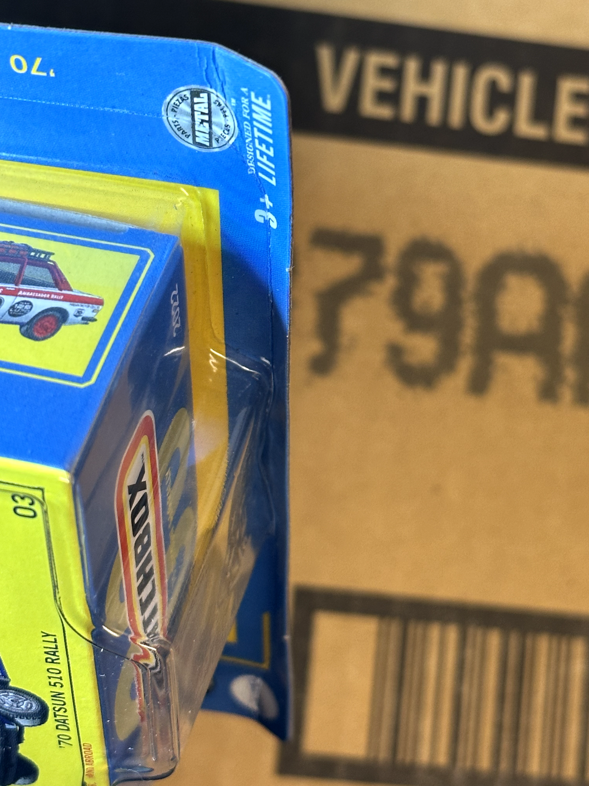 2023 Matchbox Collectors Series Real Riders 03/22 '70 Datsun 510 Card Damage