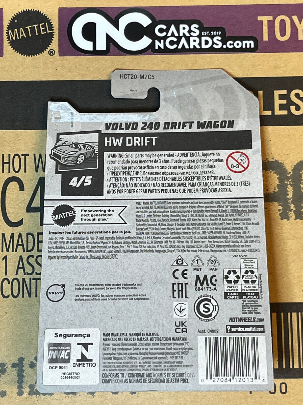 2022 Hot Wheels HW Drift #4/5 Volvo 240 Drift Wagon (Soft Corners)