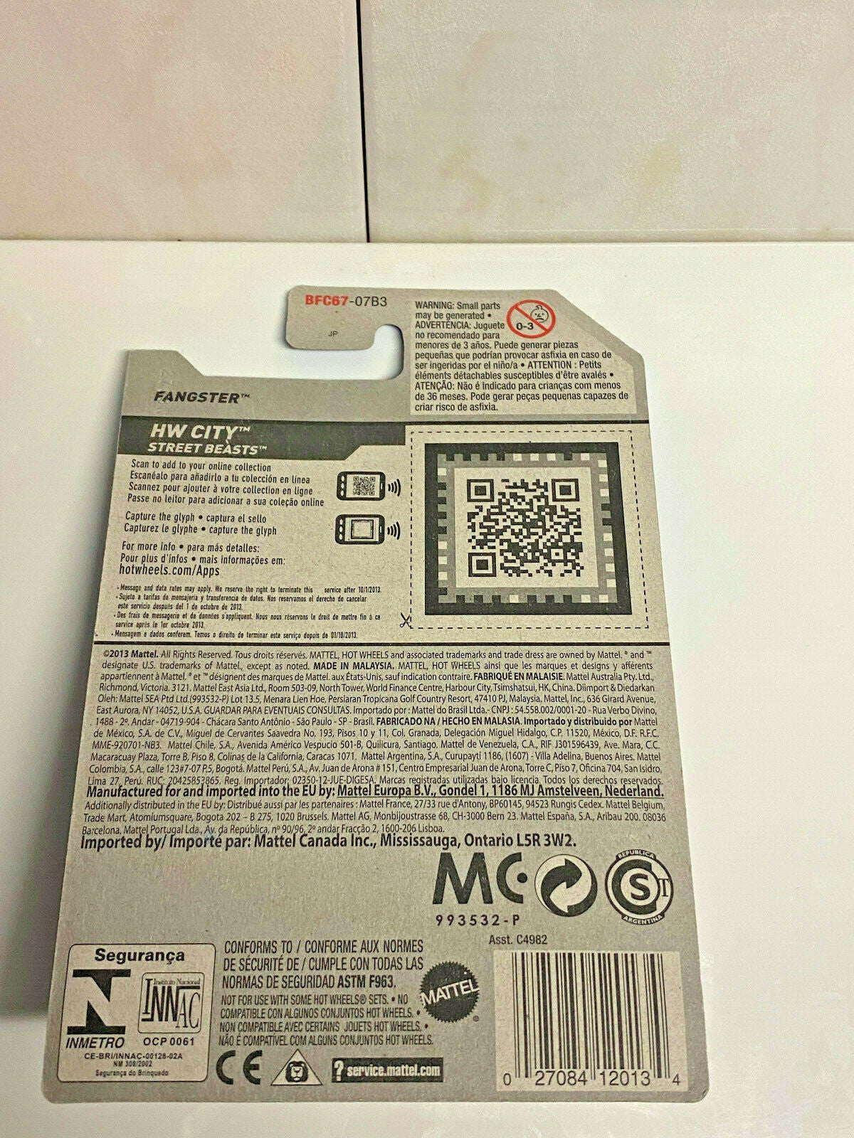 2016 Hot Wheels Treasure Hunts HW City Fangster (Soft Corners)